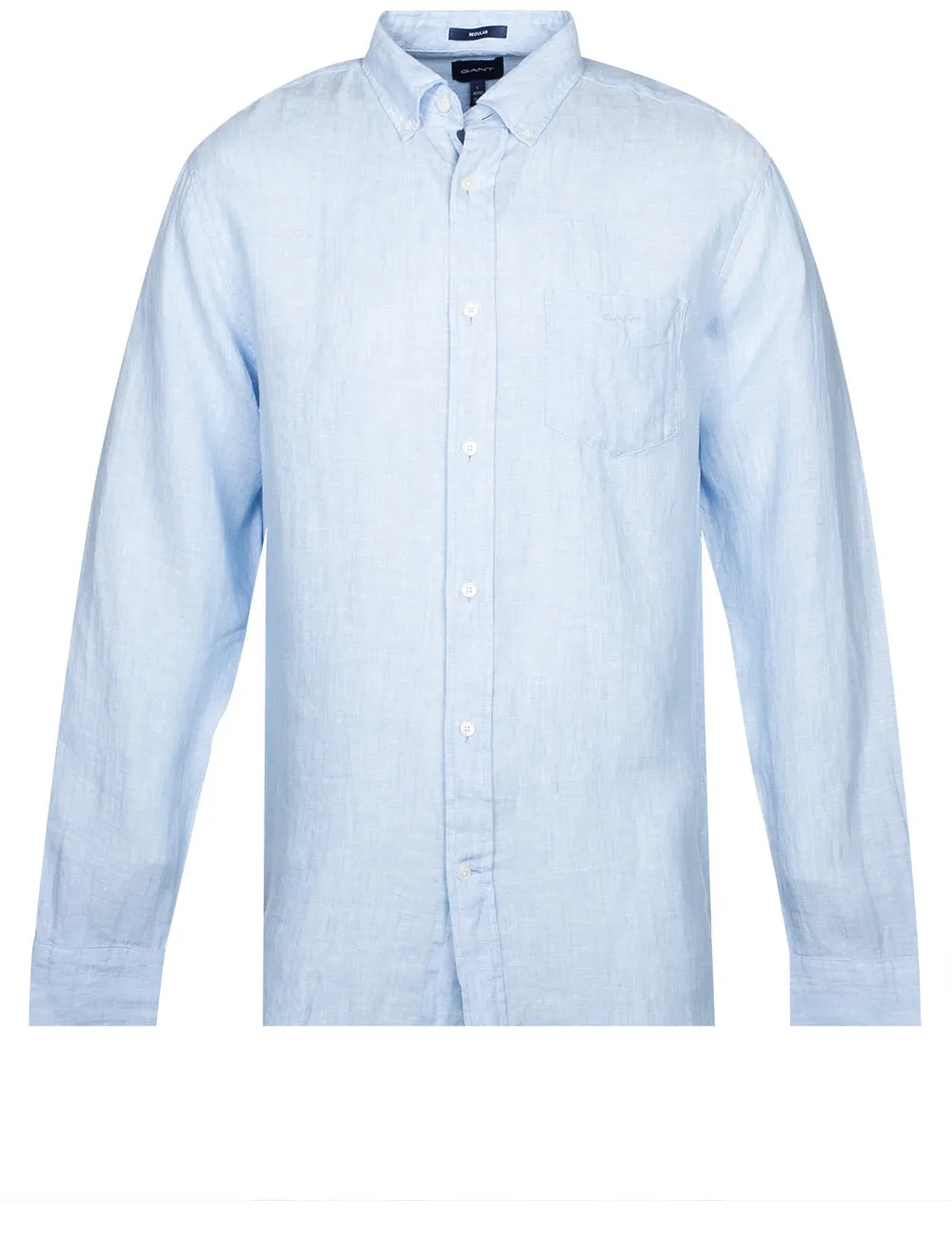 Reguläres Leinenhemd Capri Blau