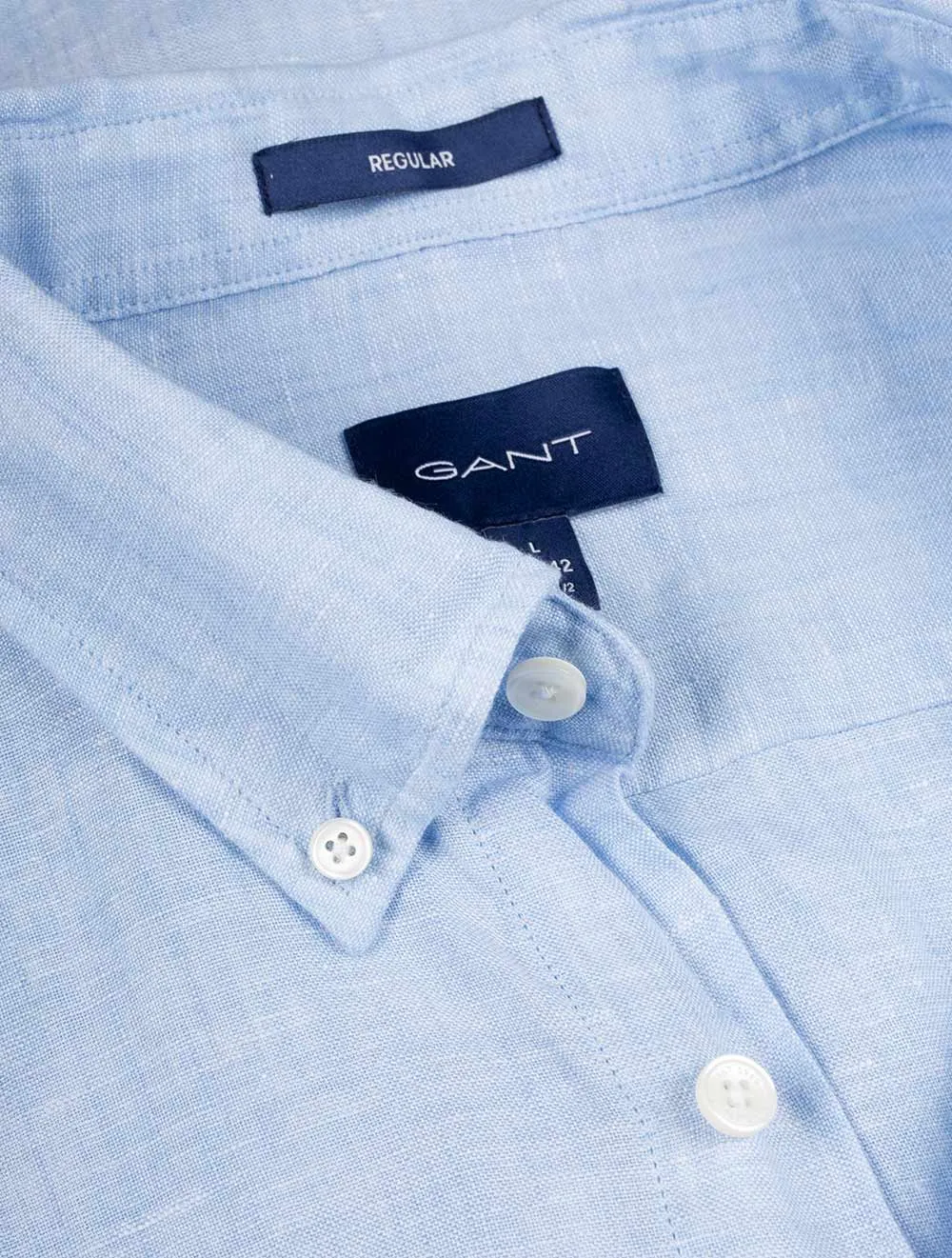 Reguläres Leinenhemd Capri Blau
