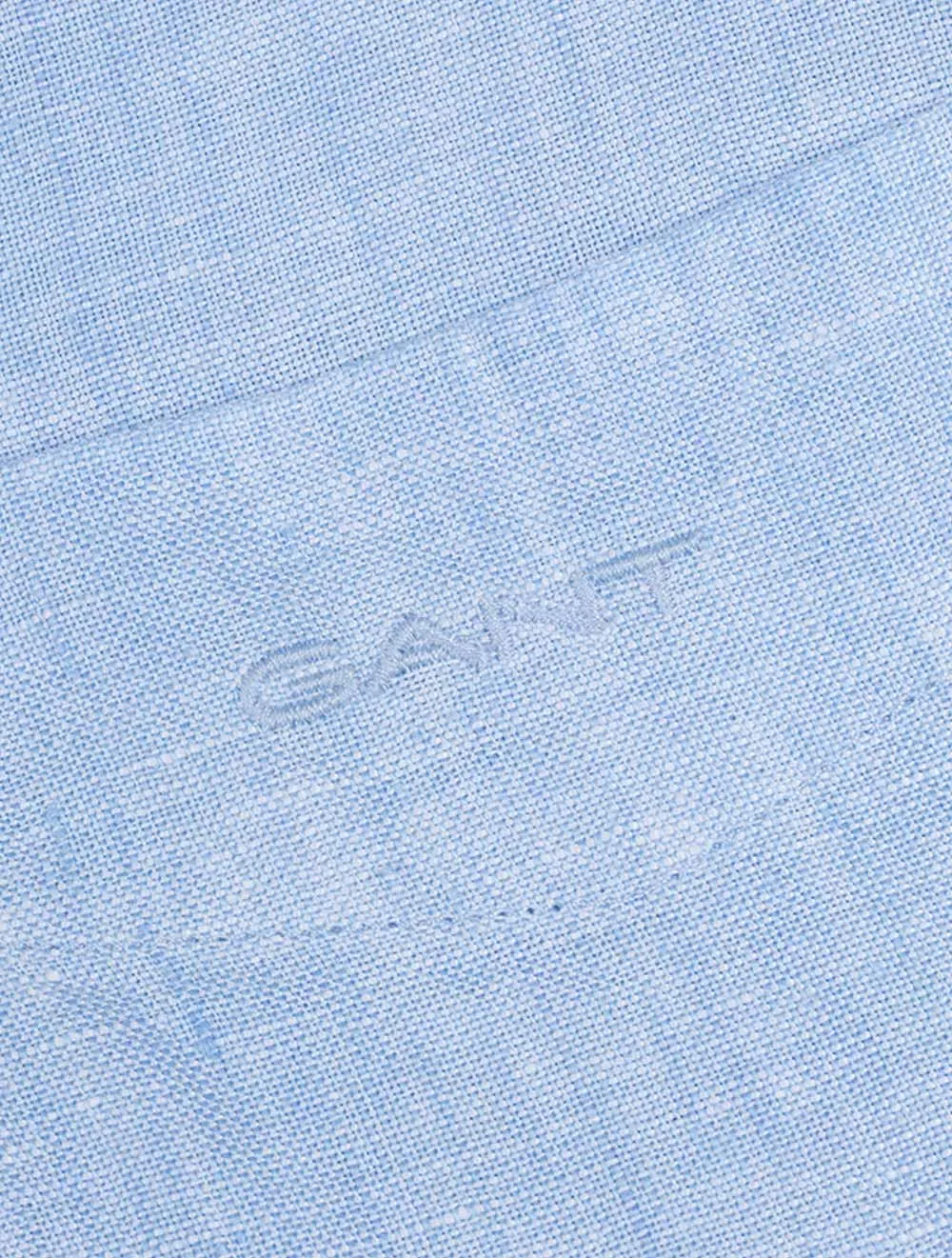 Reguläres Leinen-Kurzarmhemd Capri-Blau