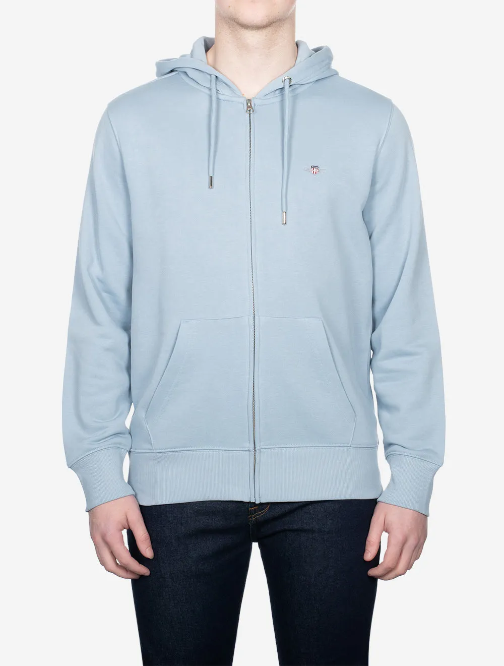 Regular Shield Full-Zip-Hoodie Taubenblau