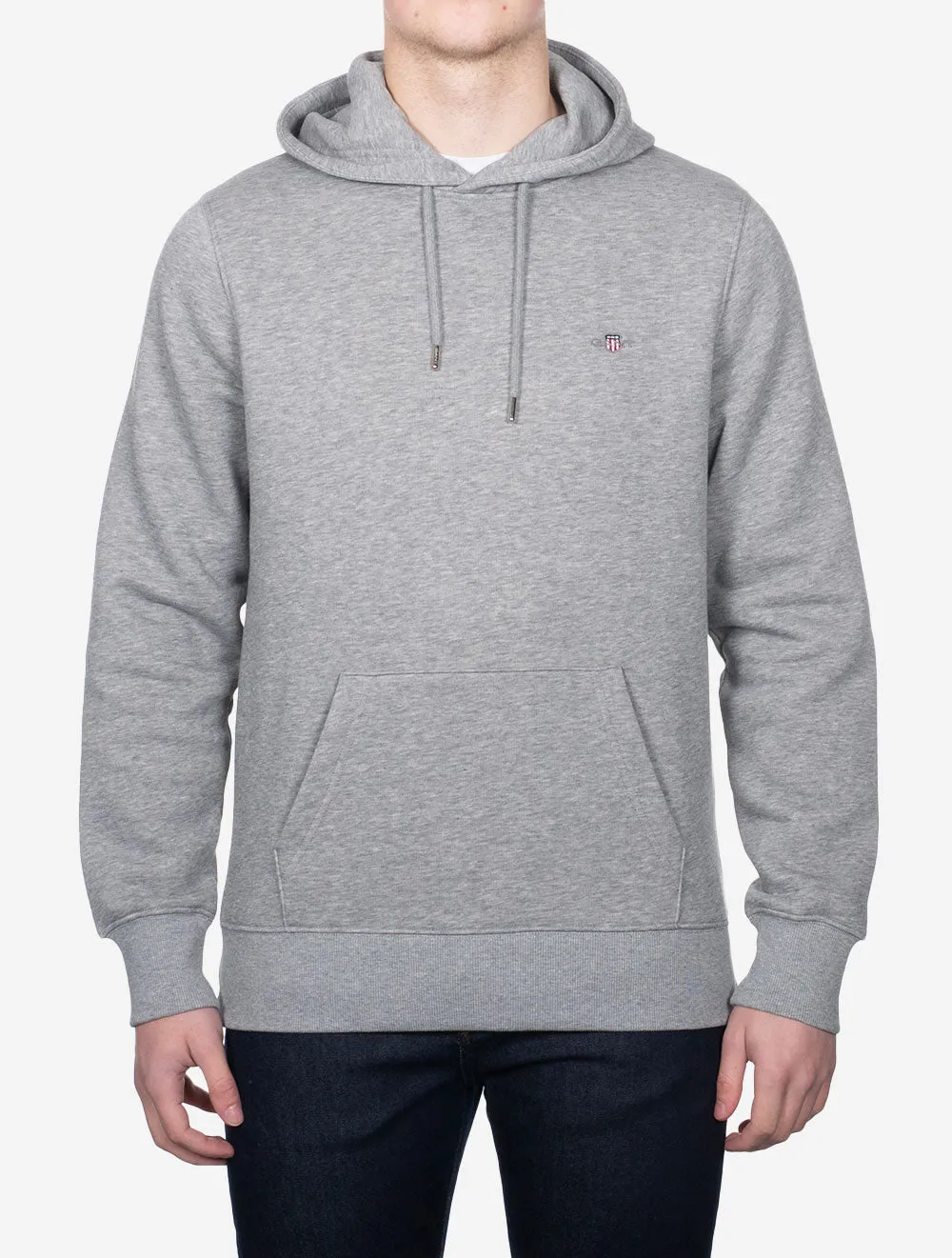 Regular Shield Hoodie Grau Melange