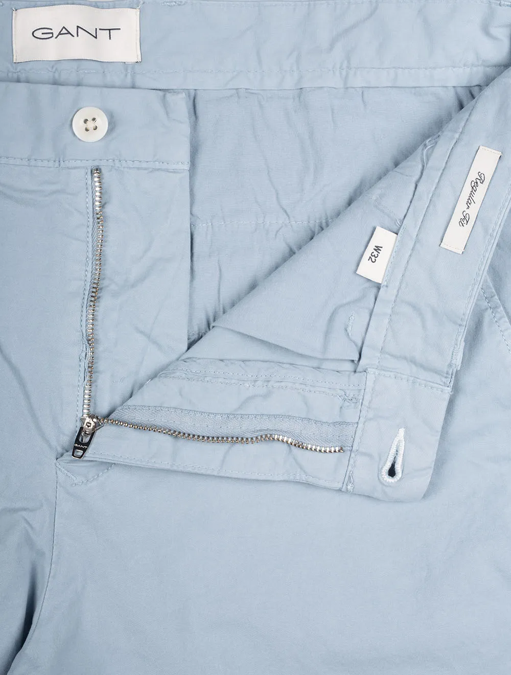 Reguläre Sonnenverblasste Shorts Taubenblau