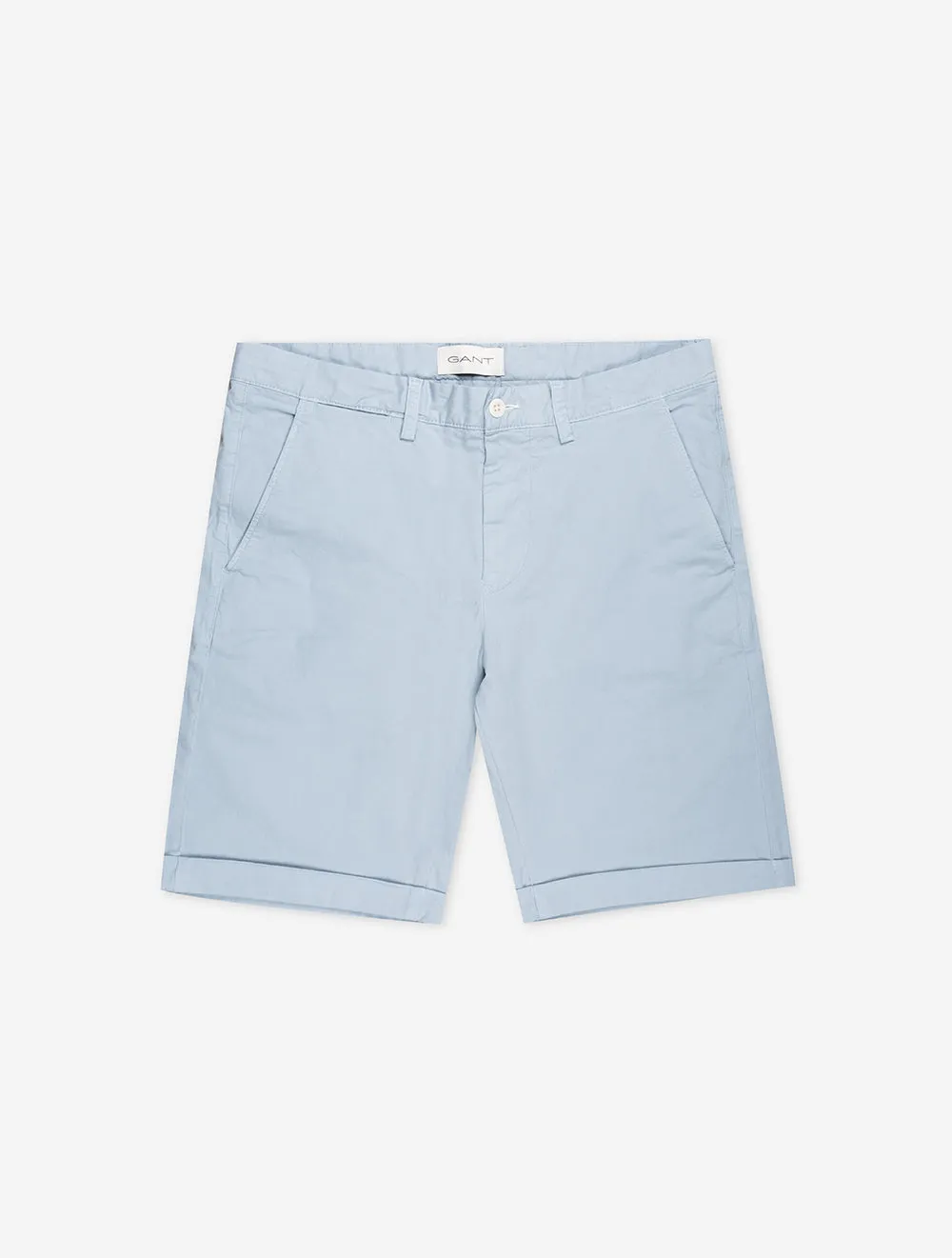 Reguläre Sonnenverblasste Shorts Taubenblau