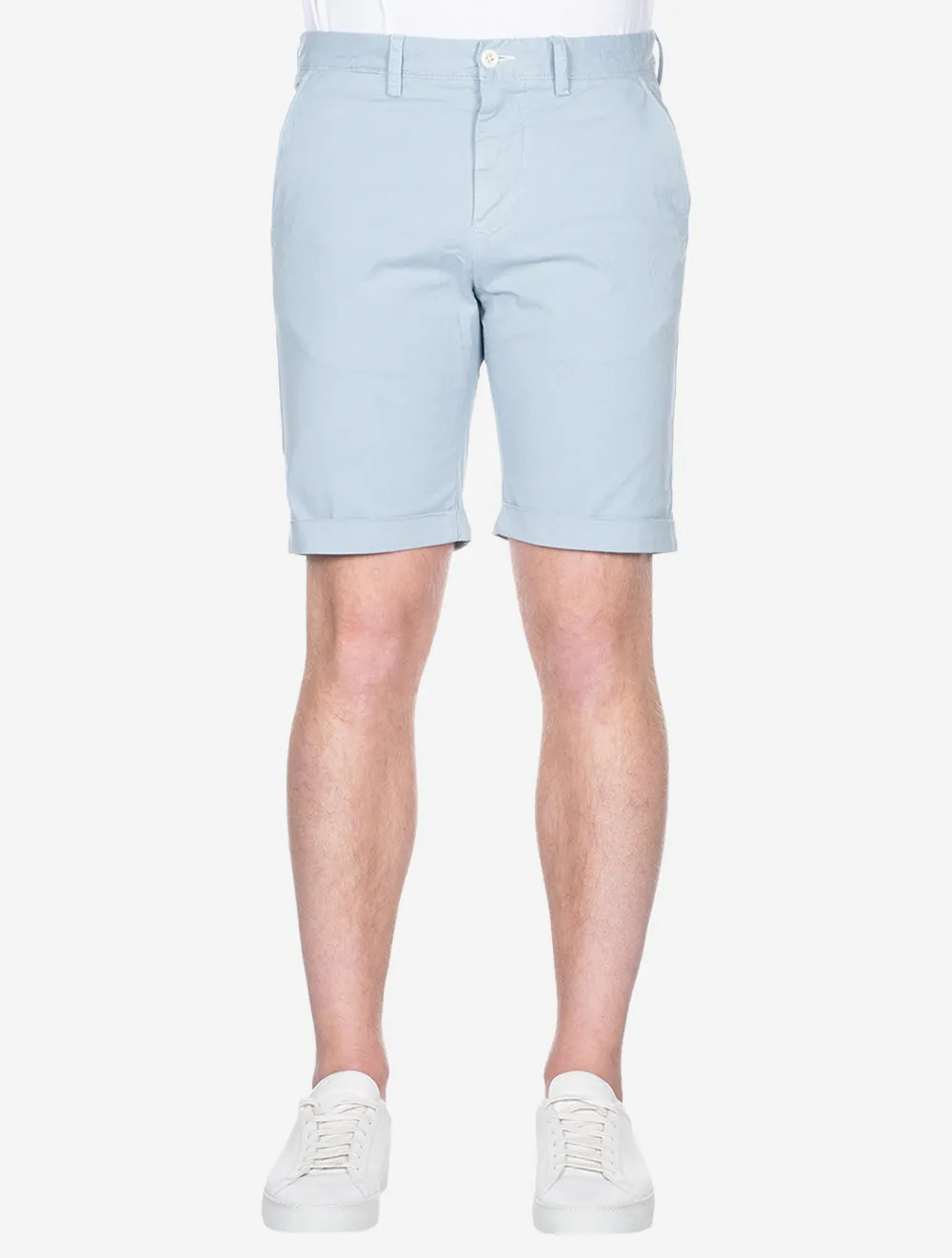 Reguläre Sonnenverblasste Shorts Taubenblau