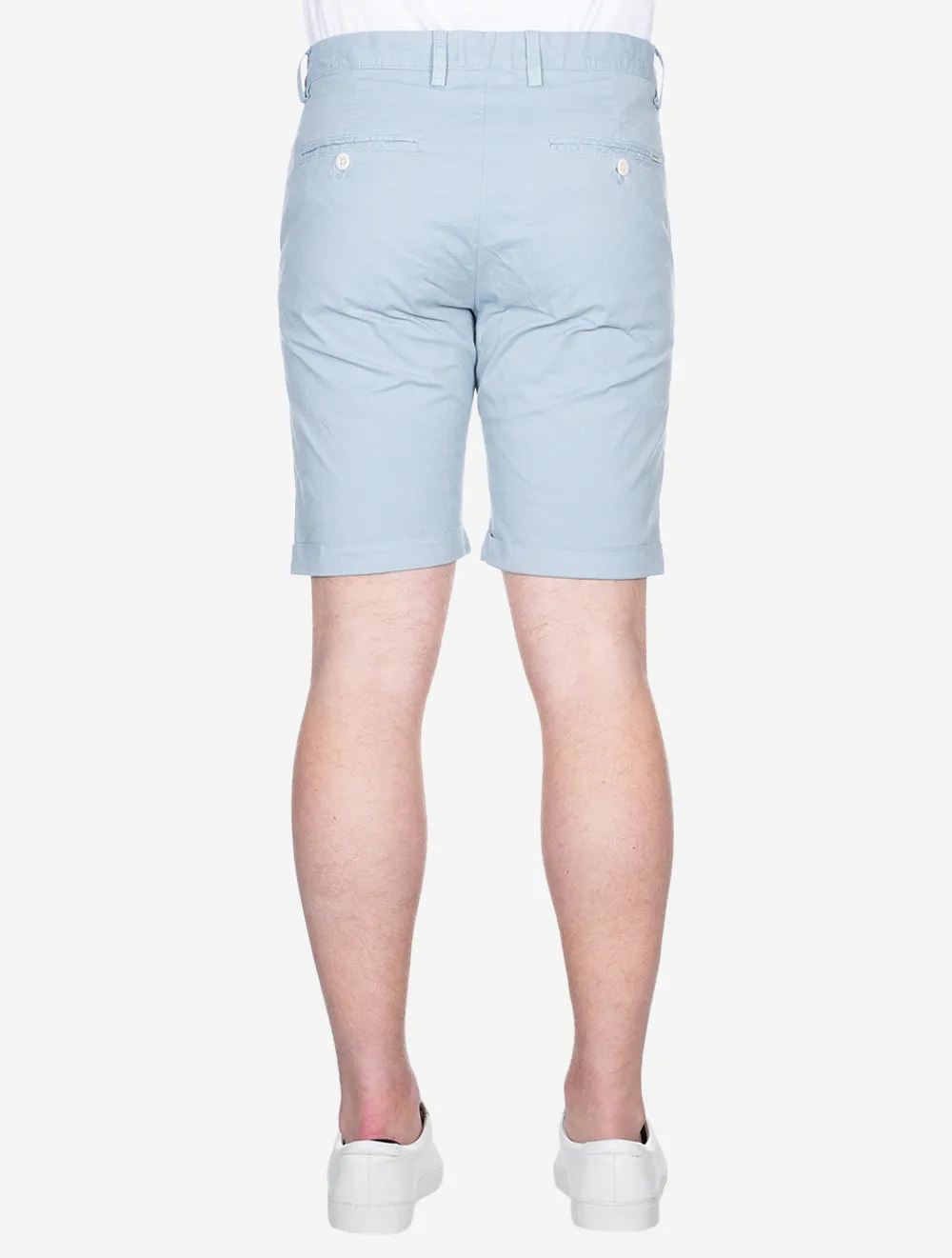 Reguläre Sonnenverblasste Shorts Taubenblau