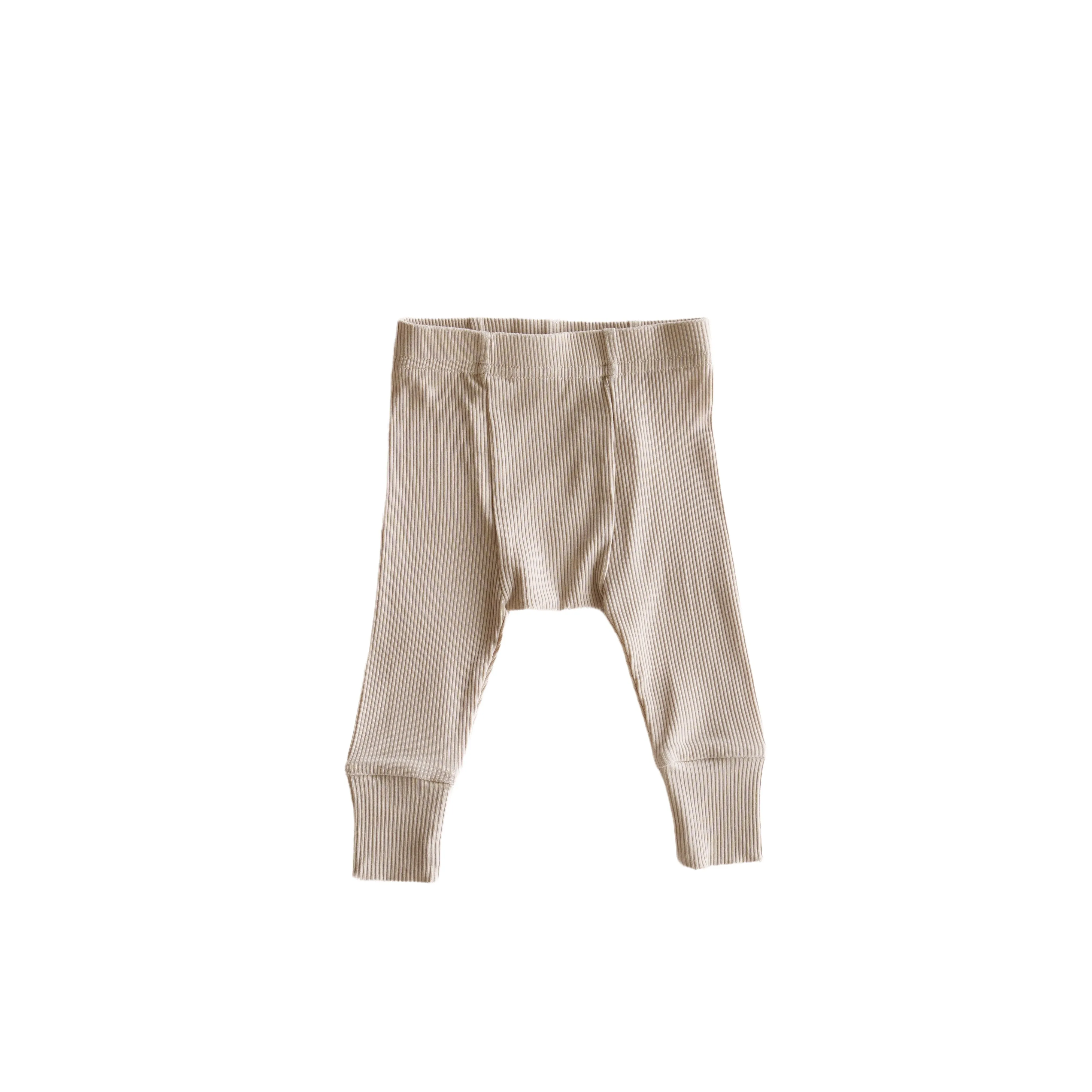 Gerippte Modal-Hose für Babykids_Atlas-Grau