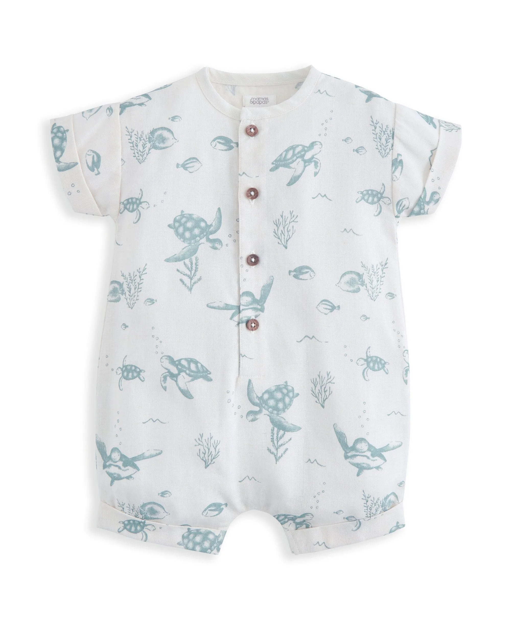 Strampler mit umgeschlagenen Ärmeln - Unter dem Meer Print Babykids Mamas & Papas