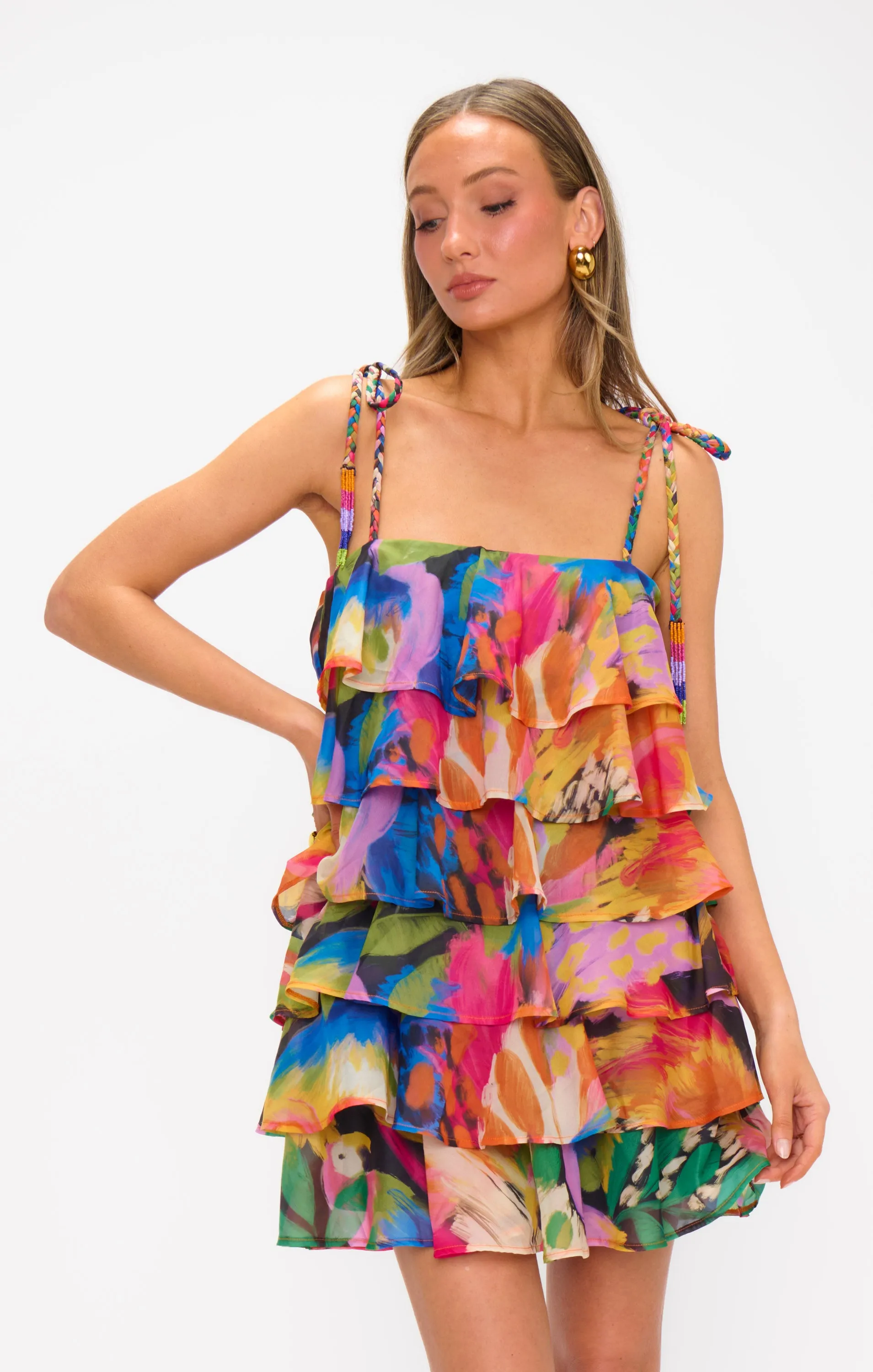 Rowen Ruffle Kleid ~ Mitternacht in Rio