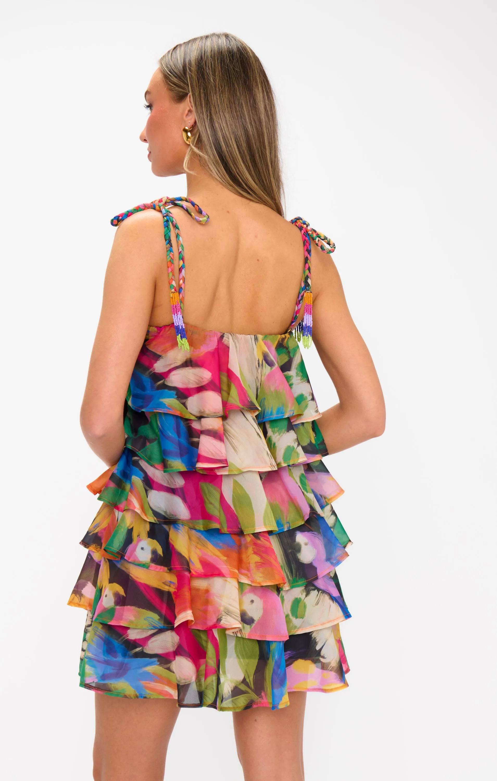 Rowen Ruffle Kleid ~ Mitternacht in Rio