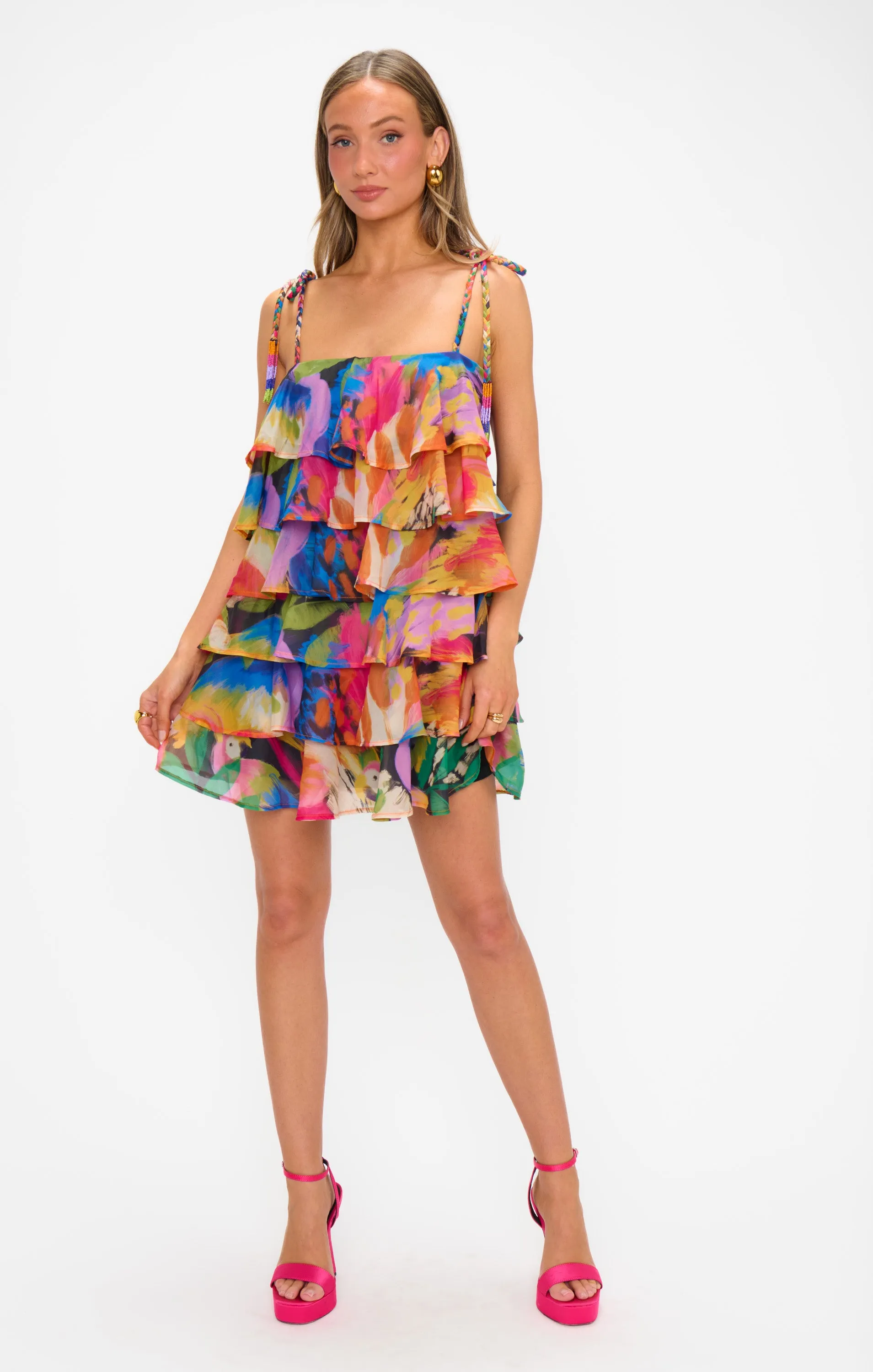 Rowen Ruffle Kleid ~ Mitternacht in Rio