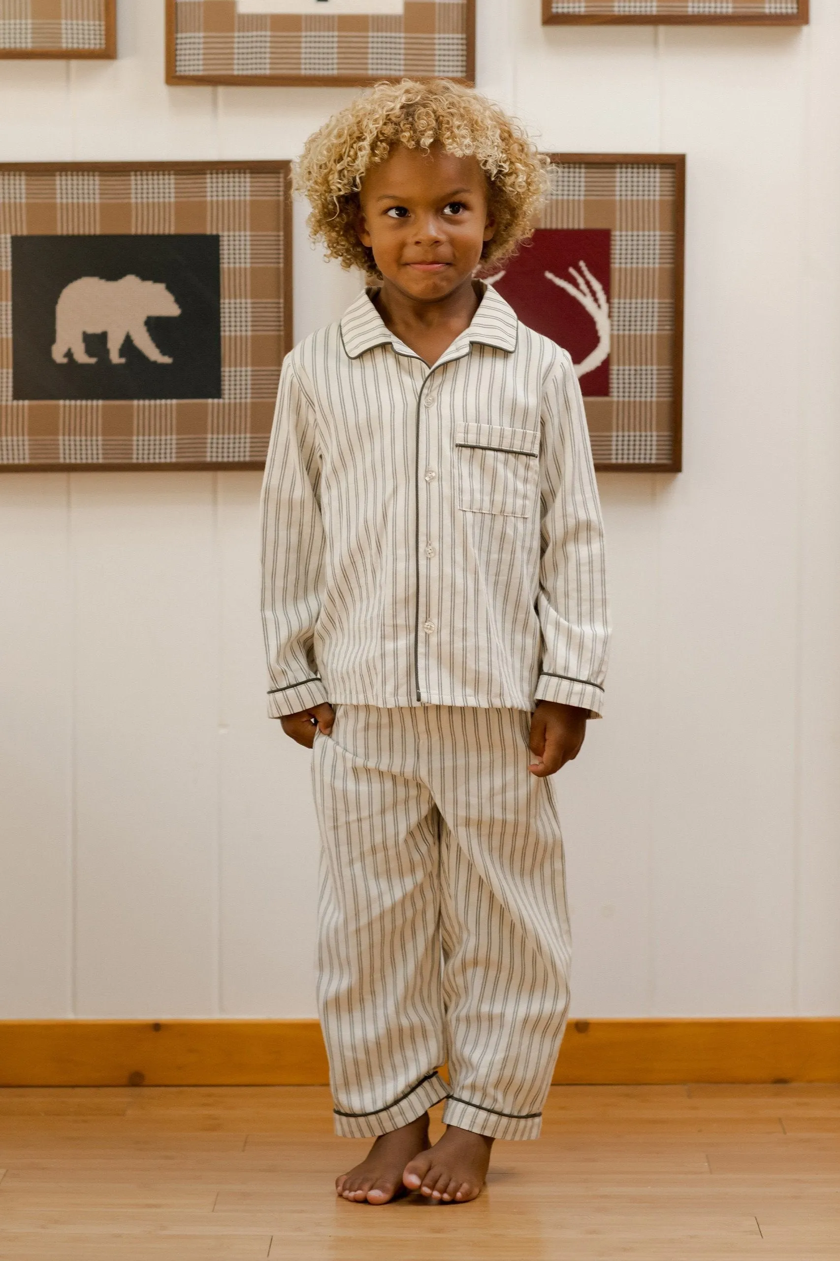 Rylee   Cru Babykids Langarm-Pyjama | Waldstreifen