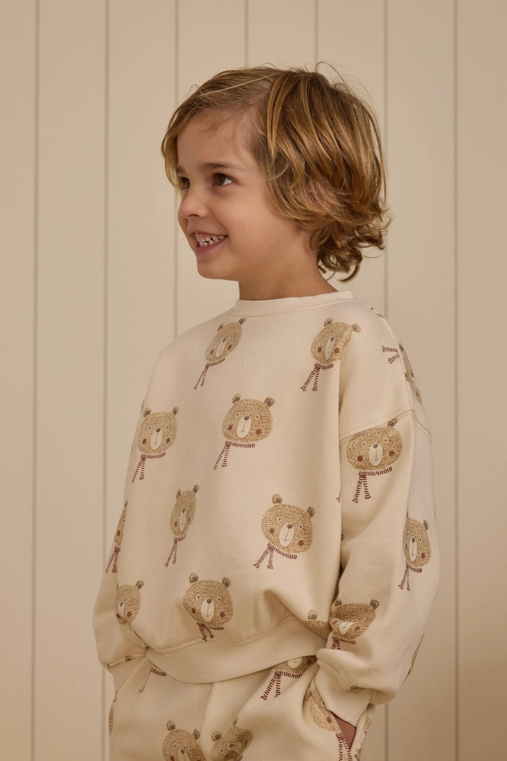 Rylee   Cru Babykids Entspanntes Sweatshirt | Bären Natur