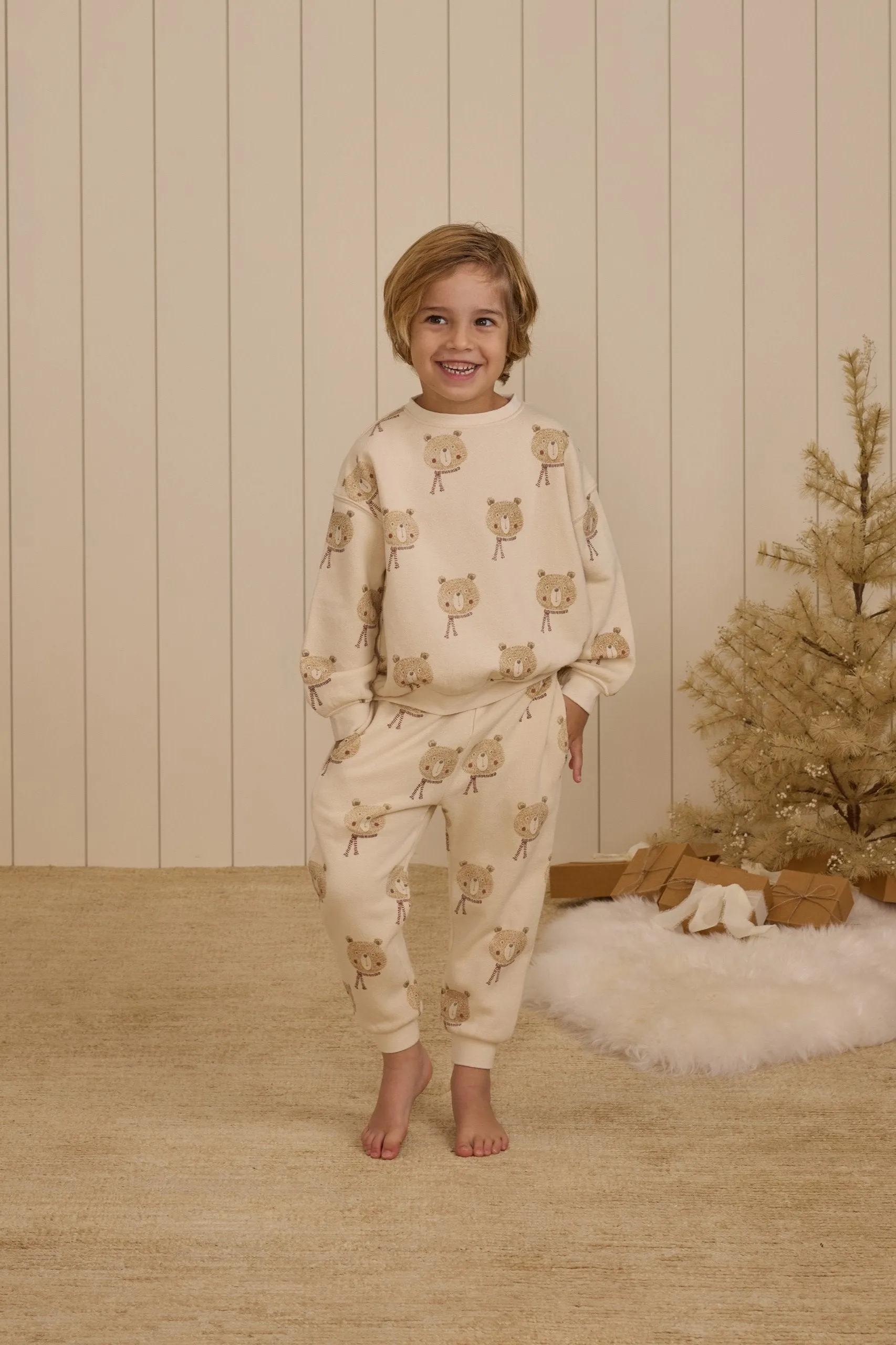 Rylee   Cru Babykids Entspanntes Sweatshirt | Bären Natur
