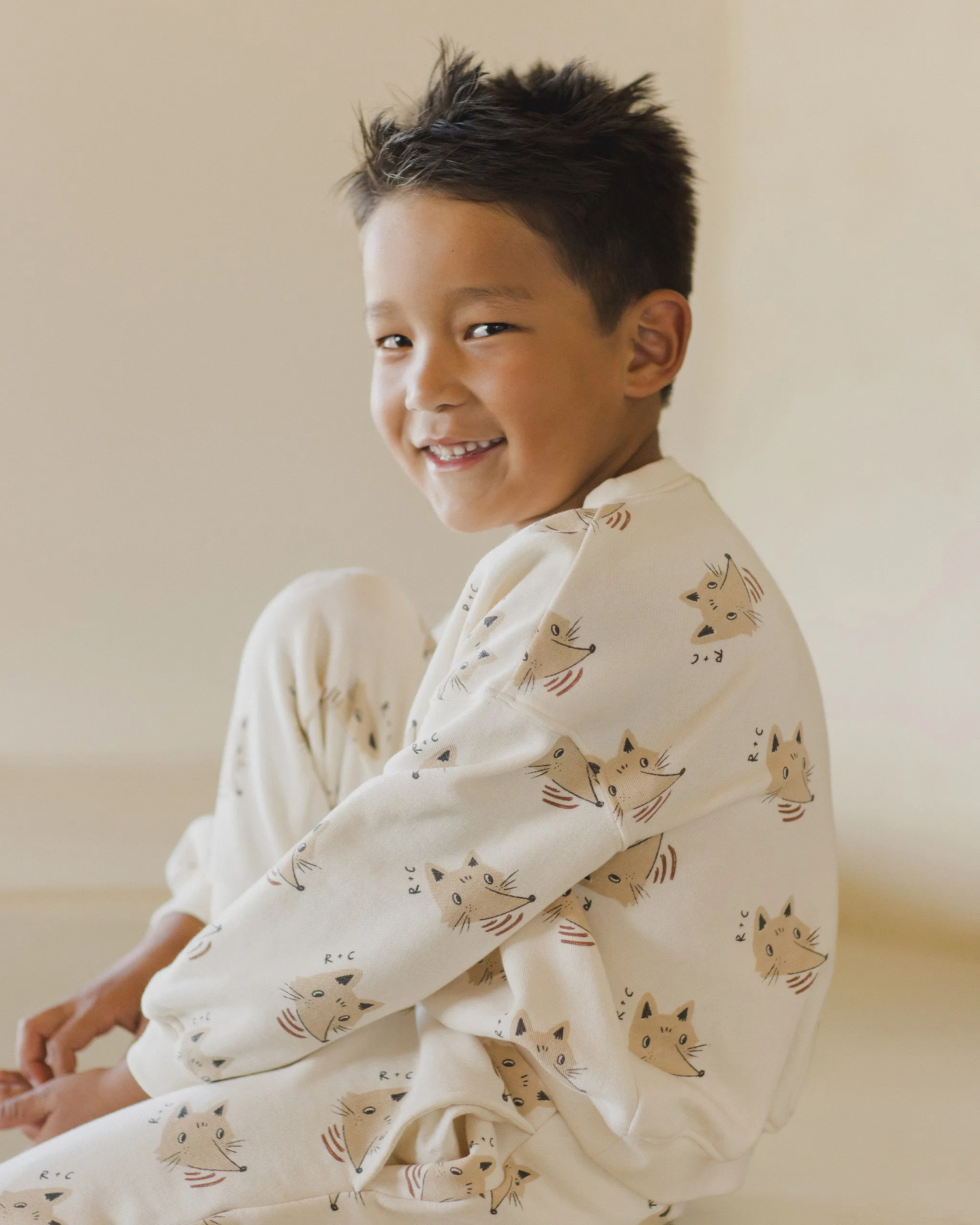 Rylee   Cru Babykids Entspanntes Sweatshirt | Kojote Natur