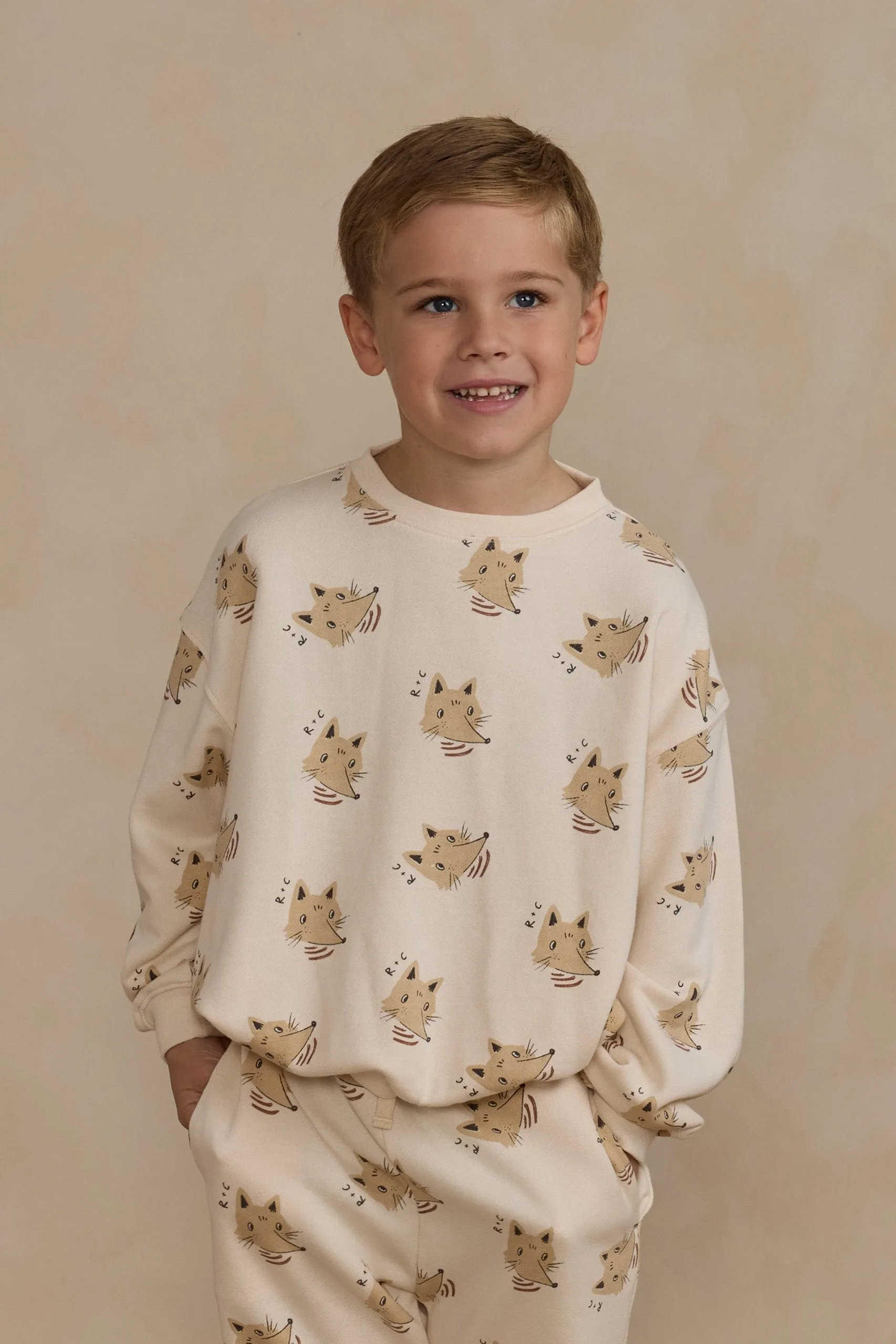 Rylee   Cru Babykids Entspanntes Sweatshirt | Kojote Natur