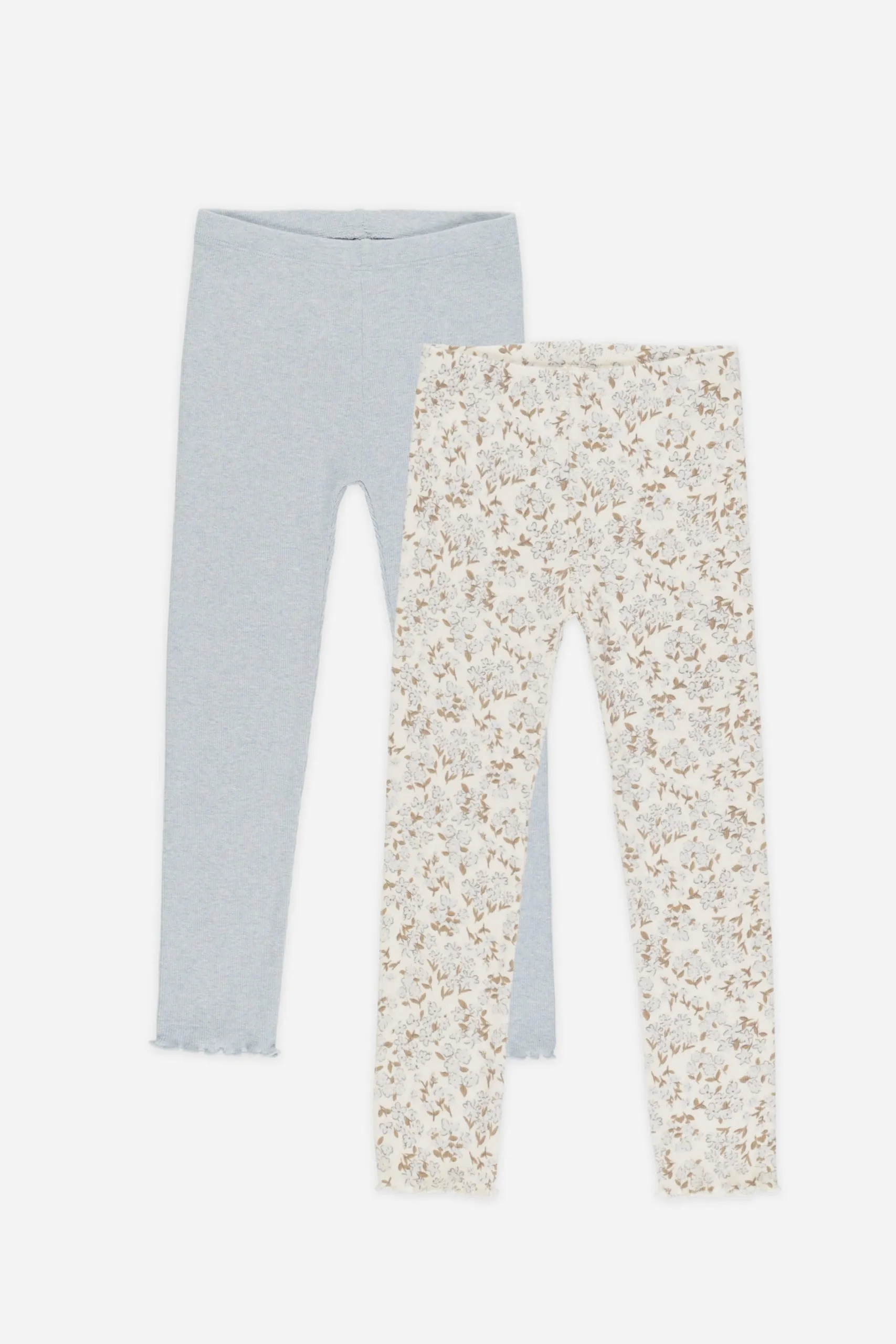 Rylee   Cru Babykids Rippen-Leggings-Set |Blau Ditsy