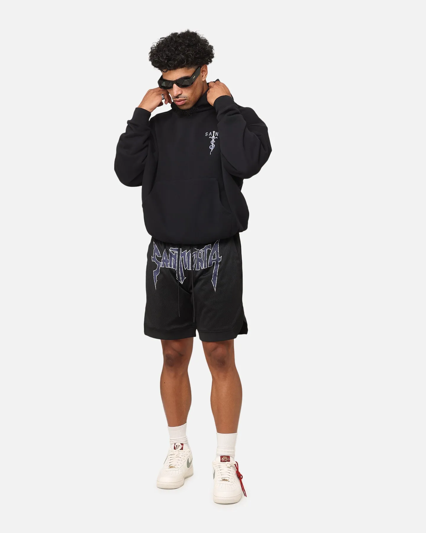 Saint Morta Dolche Boxy Hoodie Schwarz/Lila