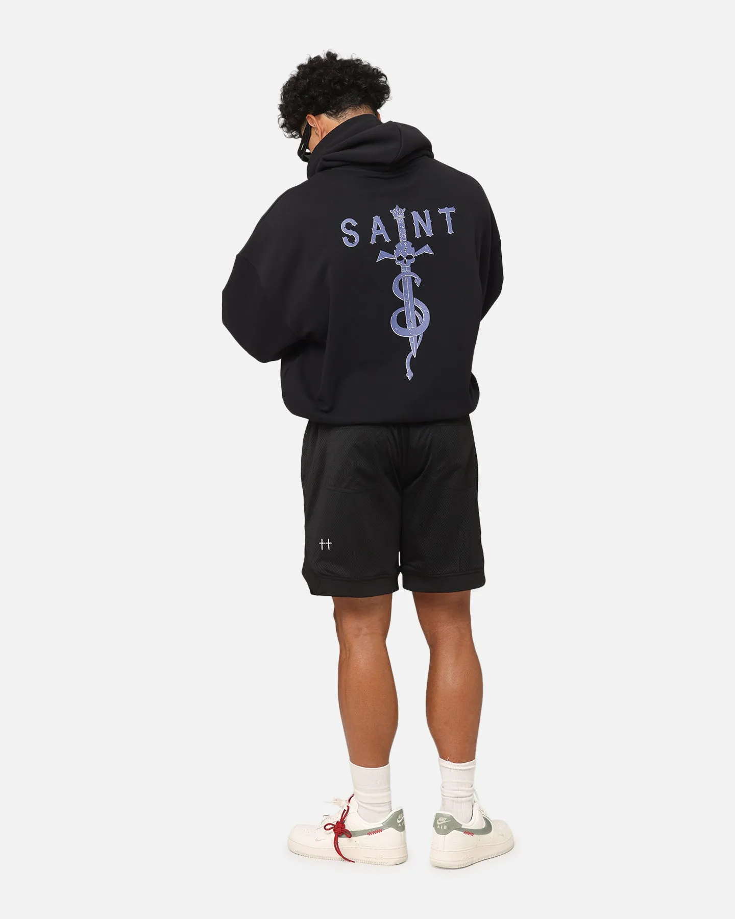 Saint Morta Dolche Boxy Hoodie Schwarz/Lila