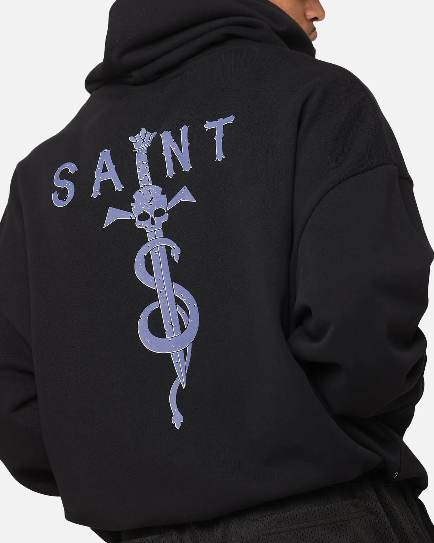 Saint Morta Dolche Boxy Hoodie Schwarz/Lila