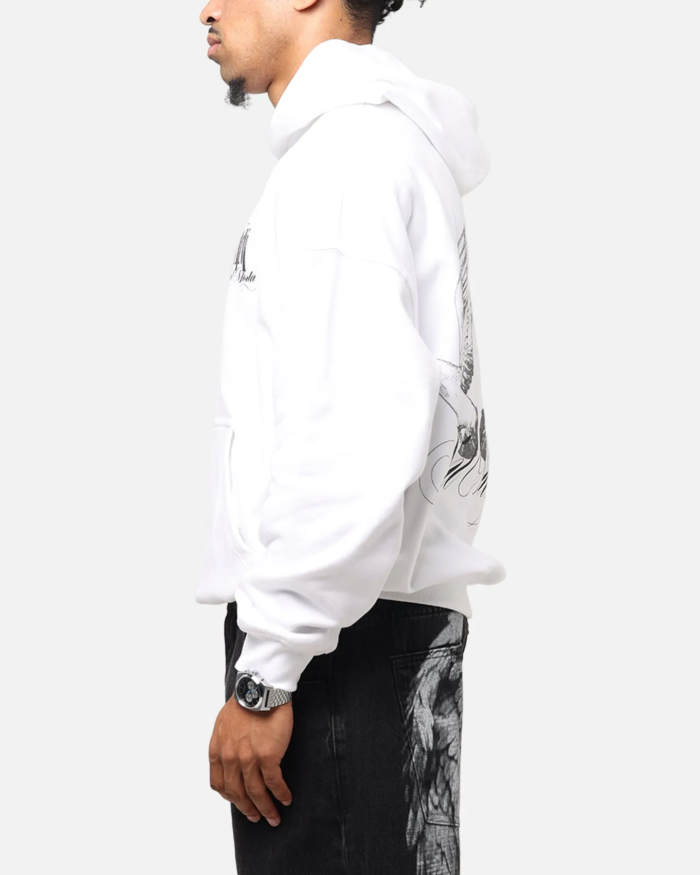 Saint Morta Tauben Boxy Hoodie Weiß