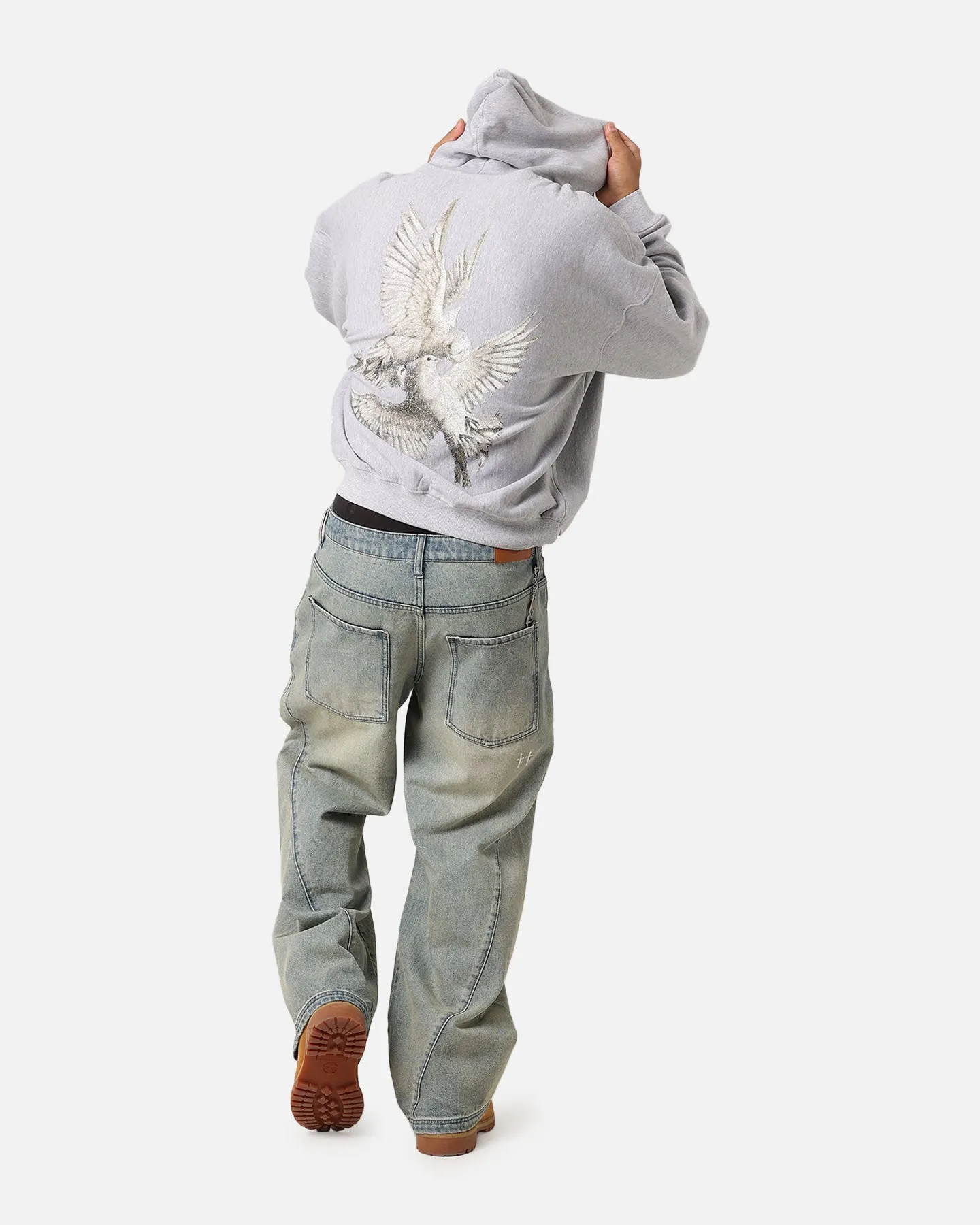 Saint Morta Tauben Vintage Hoodie Hell Meliert
