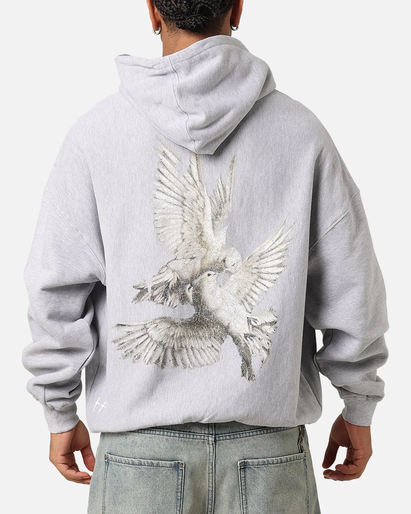 Saint Morta Tauben Vintage Hoodie Hell Meliert