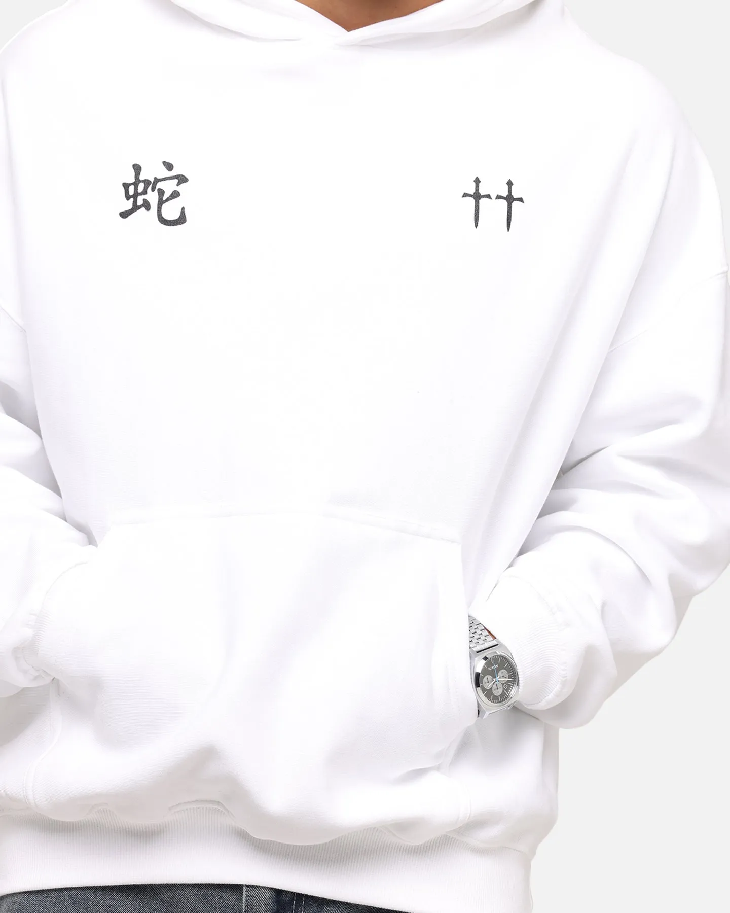 Saint Morta Verstrickung Hoodie Weiß