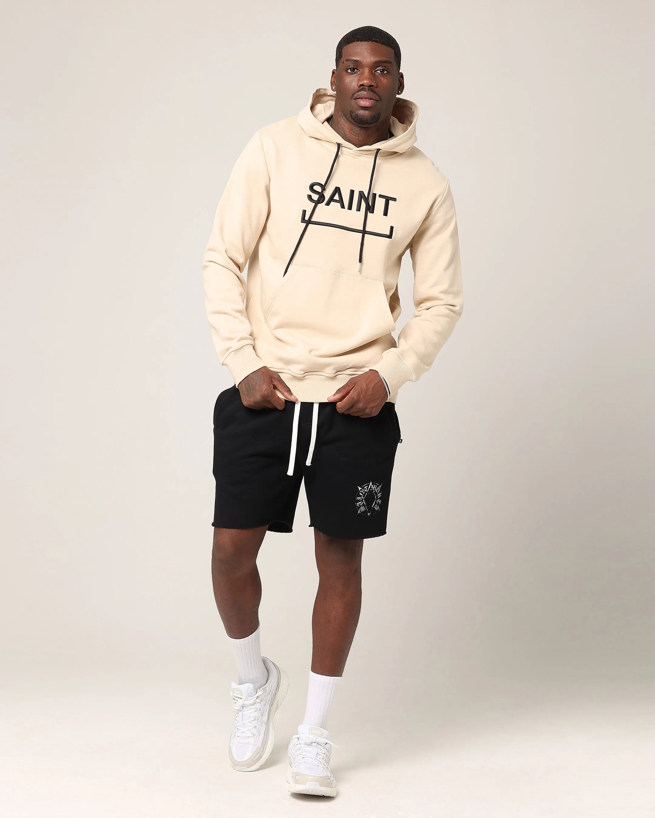 Saint Morta Herren Trophäen New Age Hoodie Stein/Schwarz