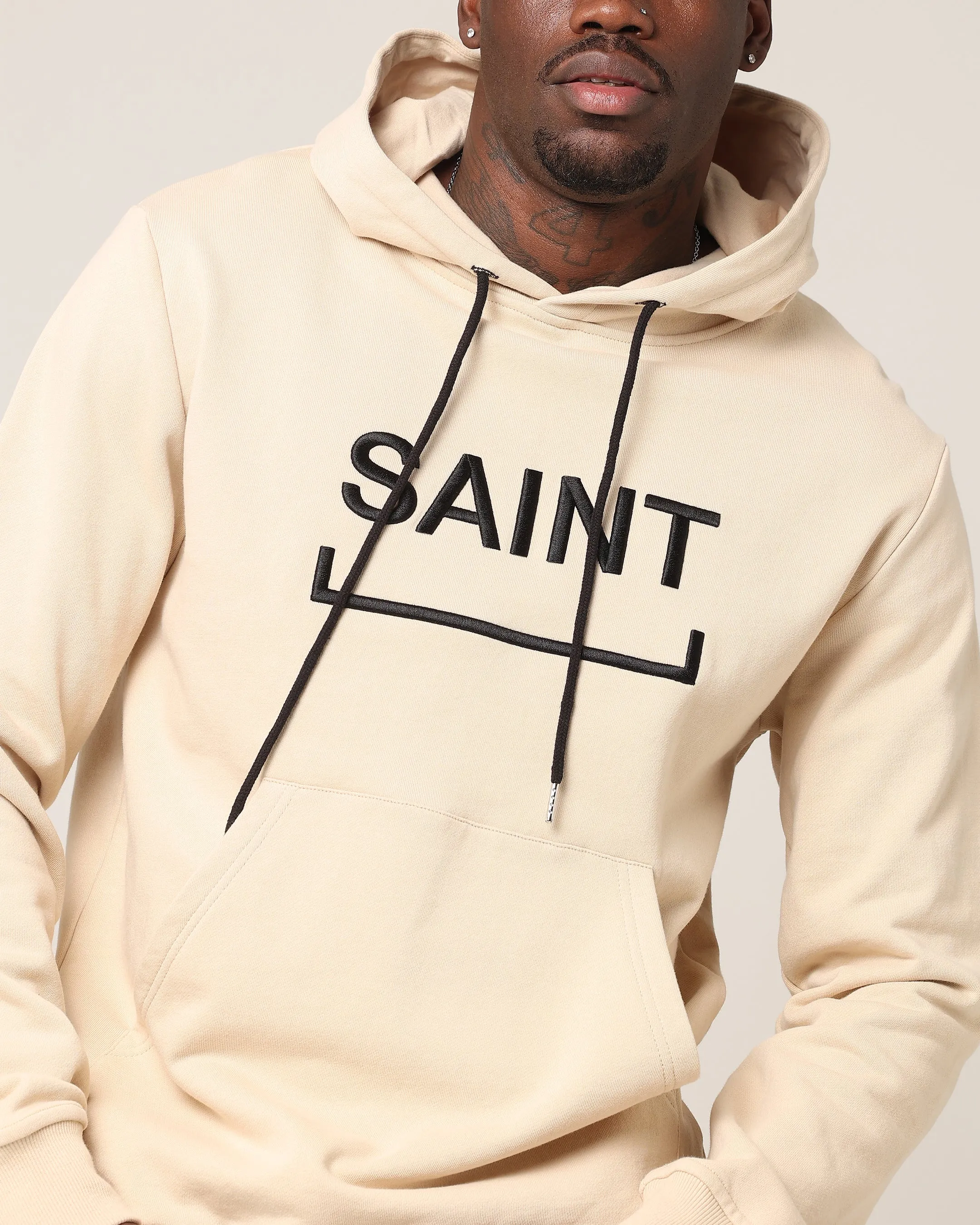 Saint Morta Herren Trophäen New Age Hoodie Stein/Schwarz