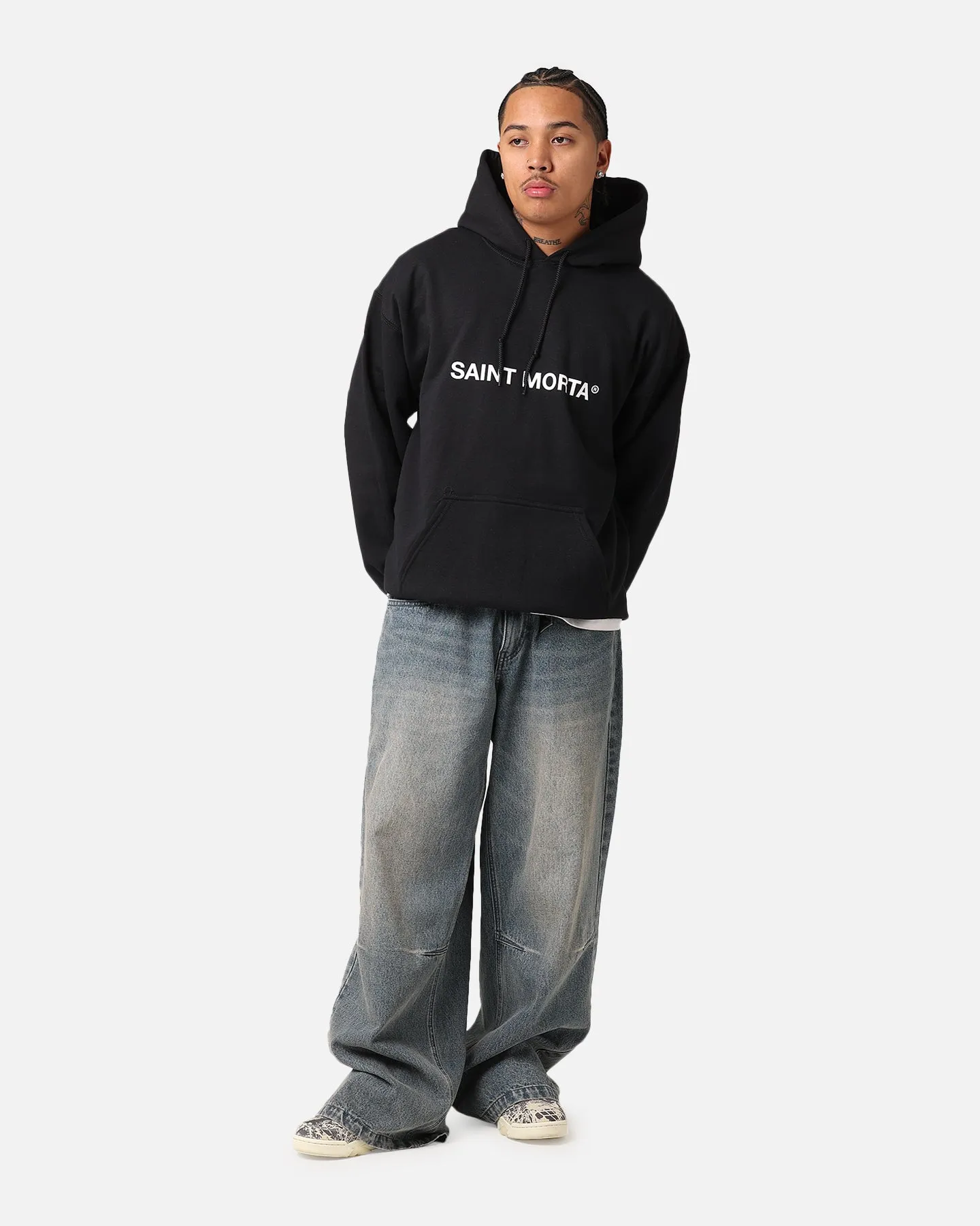 Saint Morta Offizielle Kapuzenpullover Schwarz/Weiß