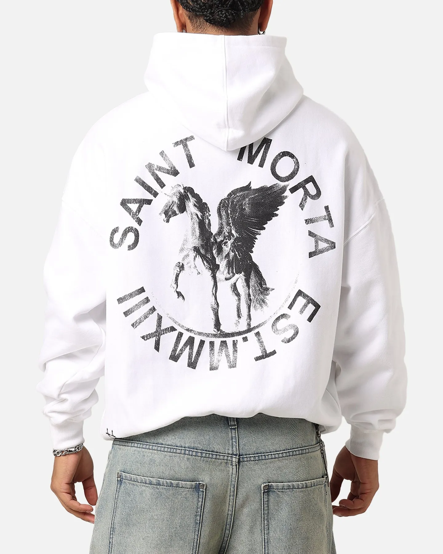 Saint Morta Pegasus Premium Kapuzenpullover Weiß