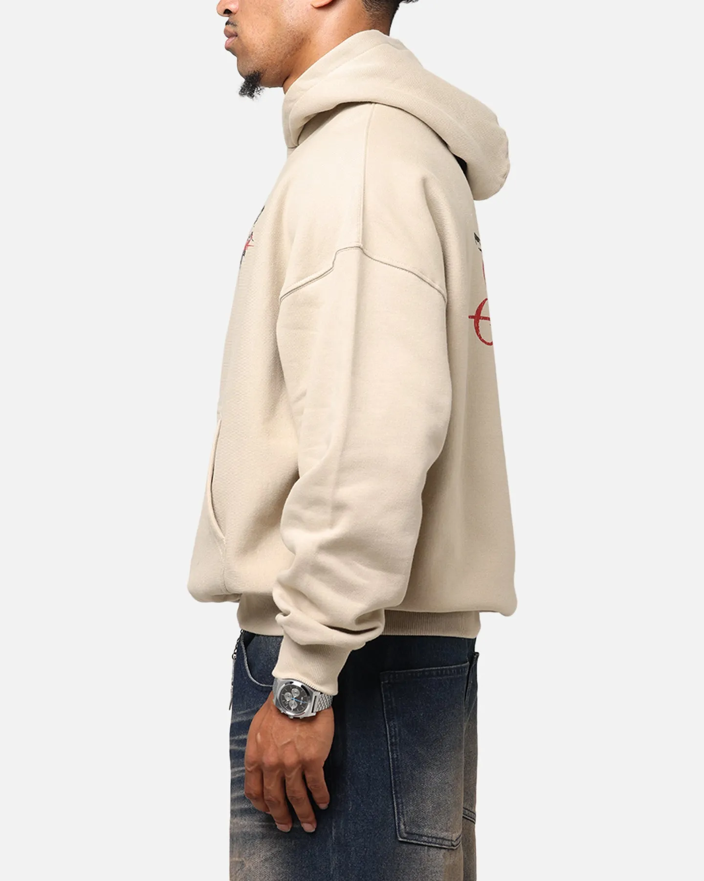 Saint Morta St Valentines Boxy Hoodie Stone