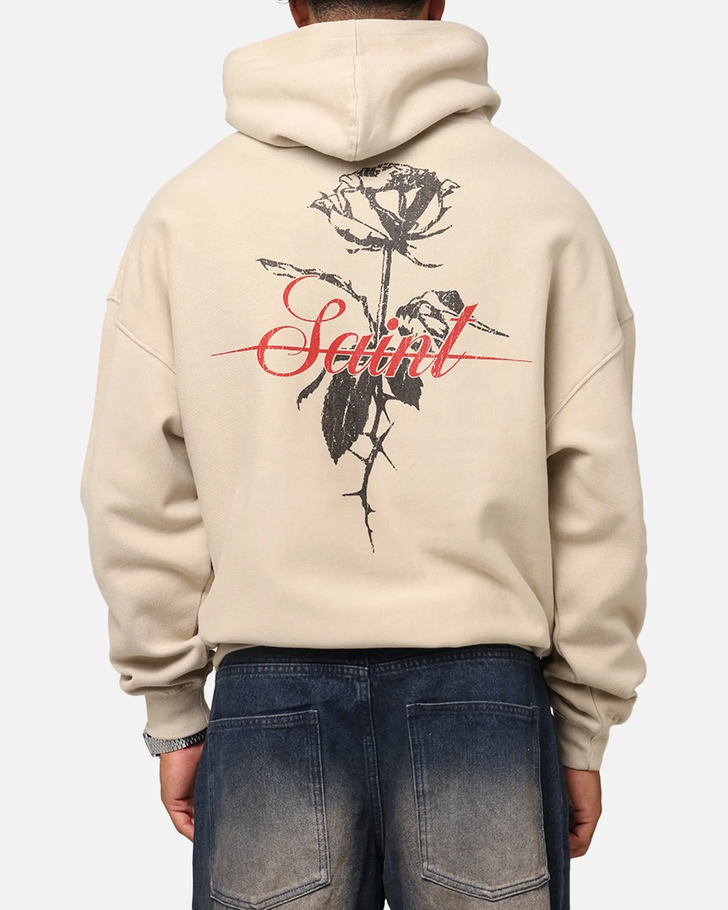 Saint Morta St Valentines Boxy Hoodie Stone