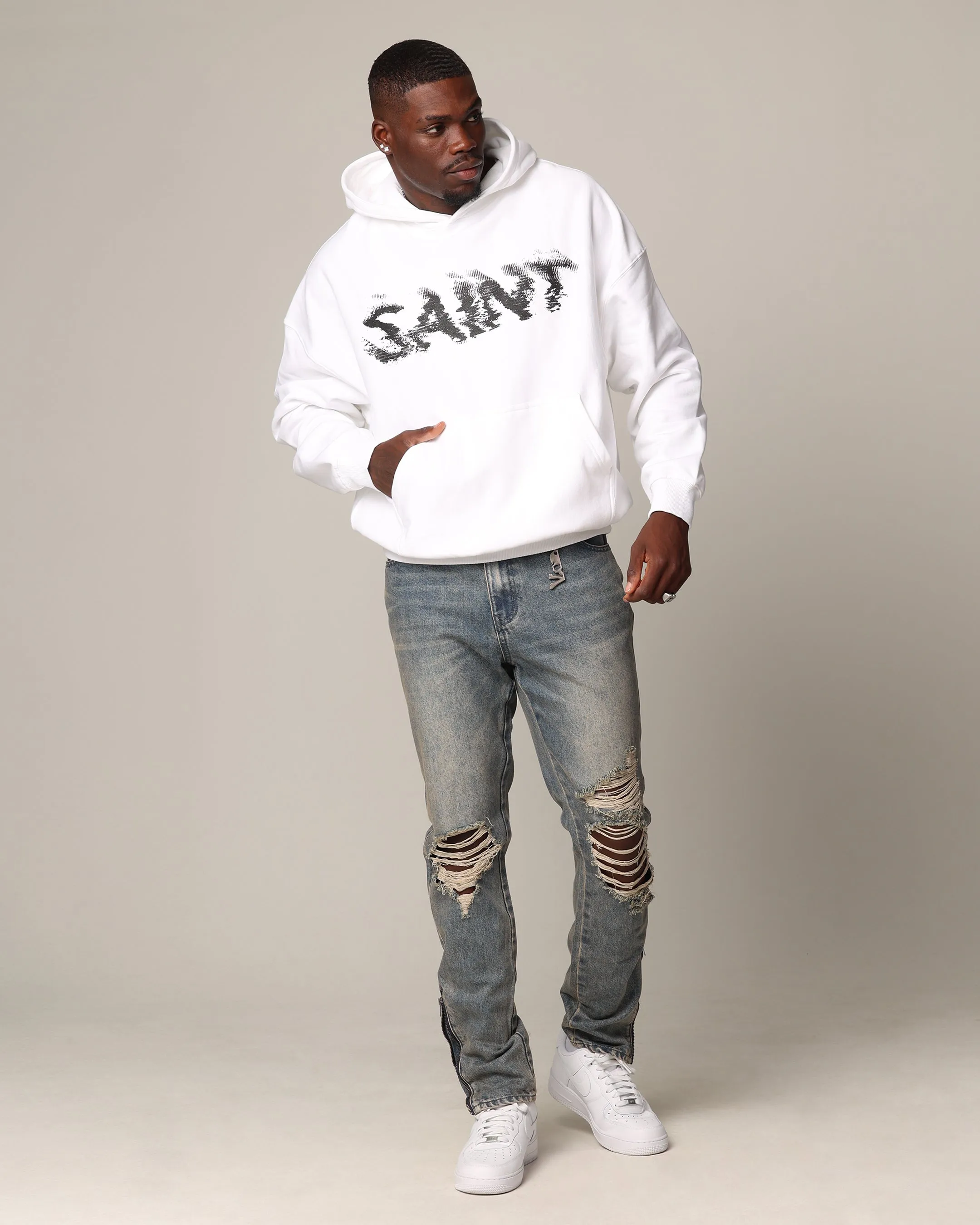 Saint Morta System Overload Hoodie Weiß