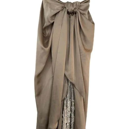 Satin-Überwurfrock mit matten Pailletten-Details