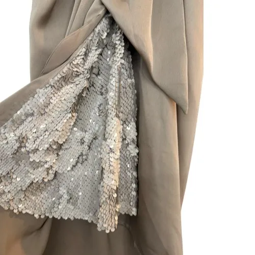 Satin-Überwurfrock mit matten Pailletten-Details