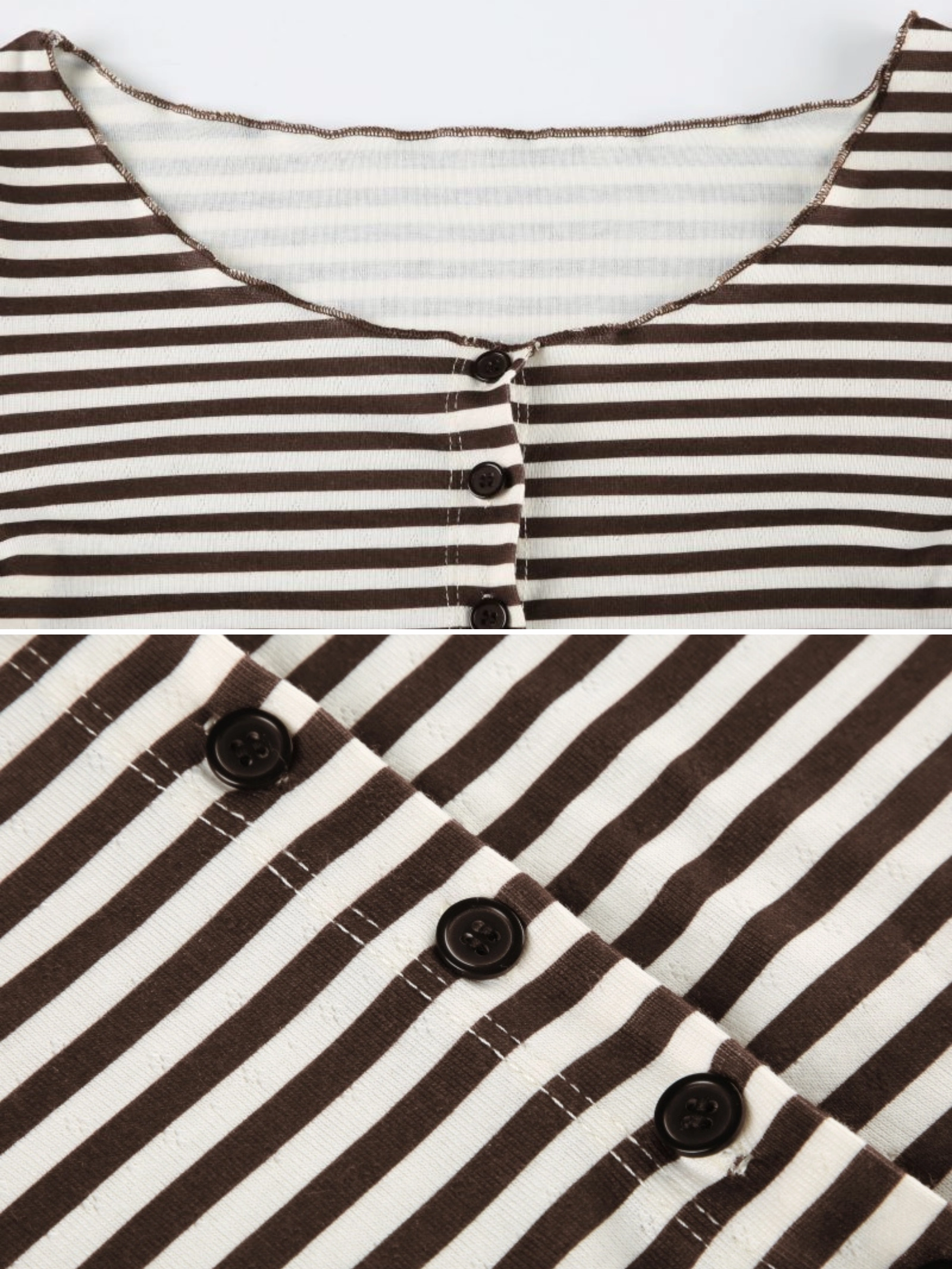 September Striped Cardigan Shorts Set