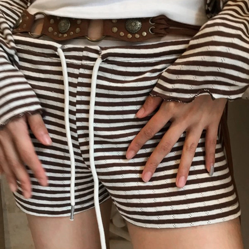 September Striped Cardigan Shorts Set