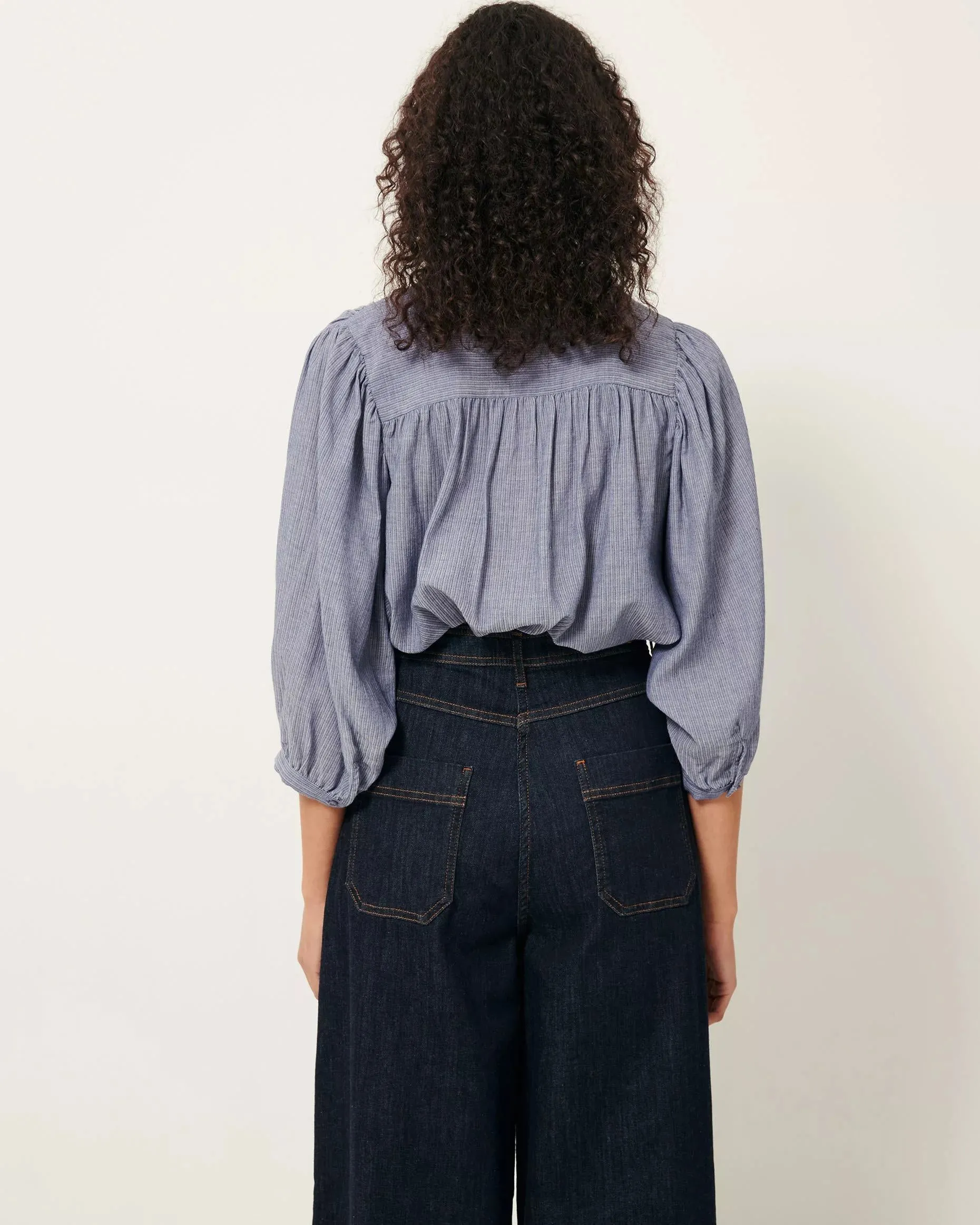 Sessun Damenbekleidung Bluse A View Chambray-Blau