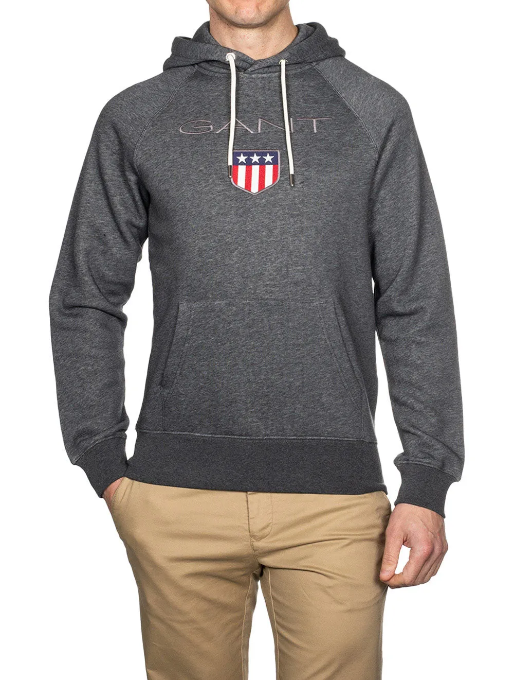 Shield Hoodie Dunkel Anthrazit Melange