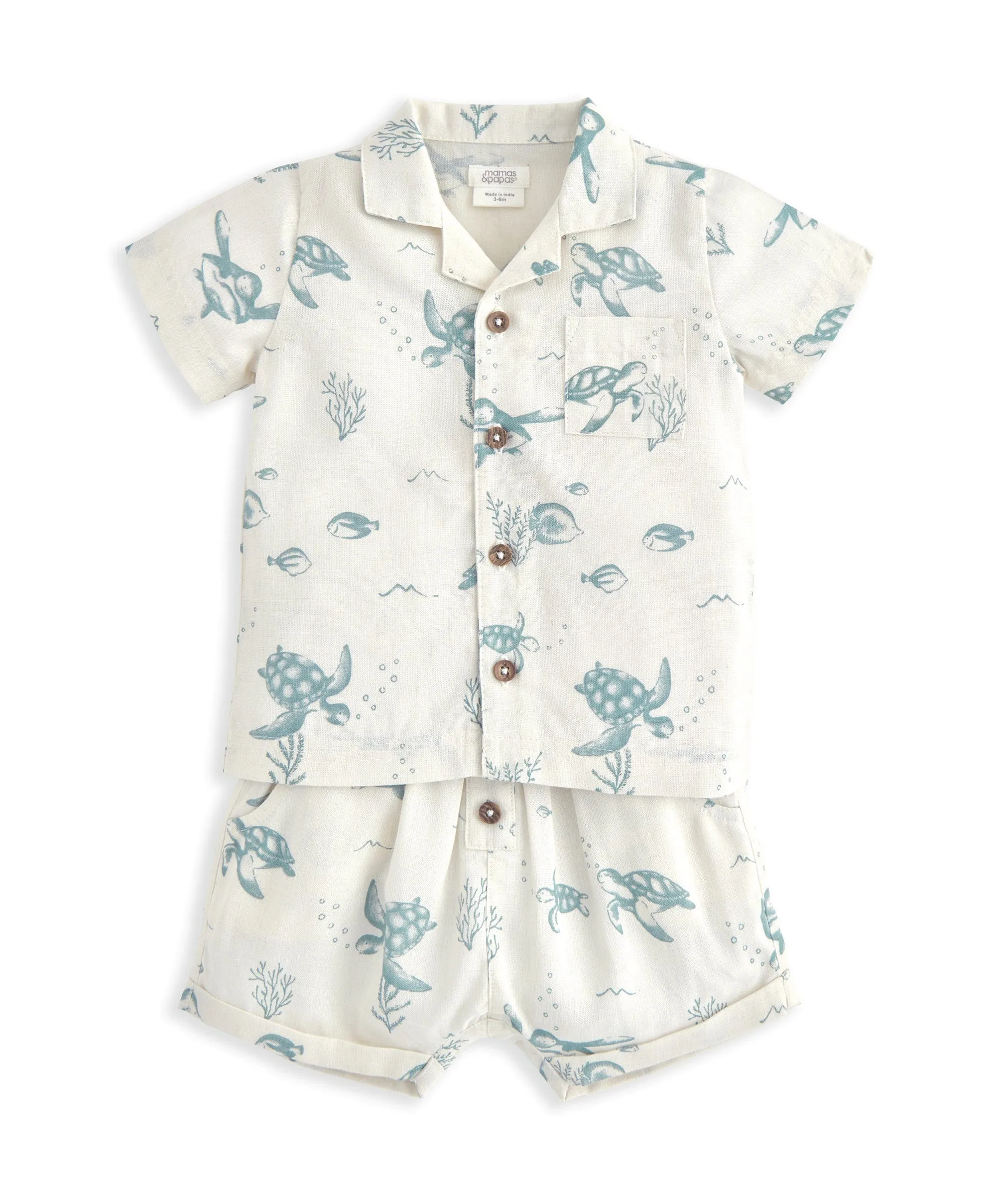 Shirt & Shorts Set (2-teilig) - Schildkröten-Print
