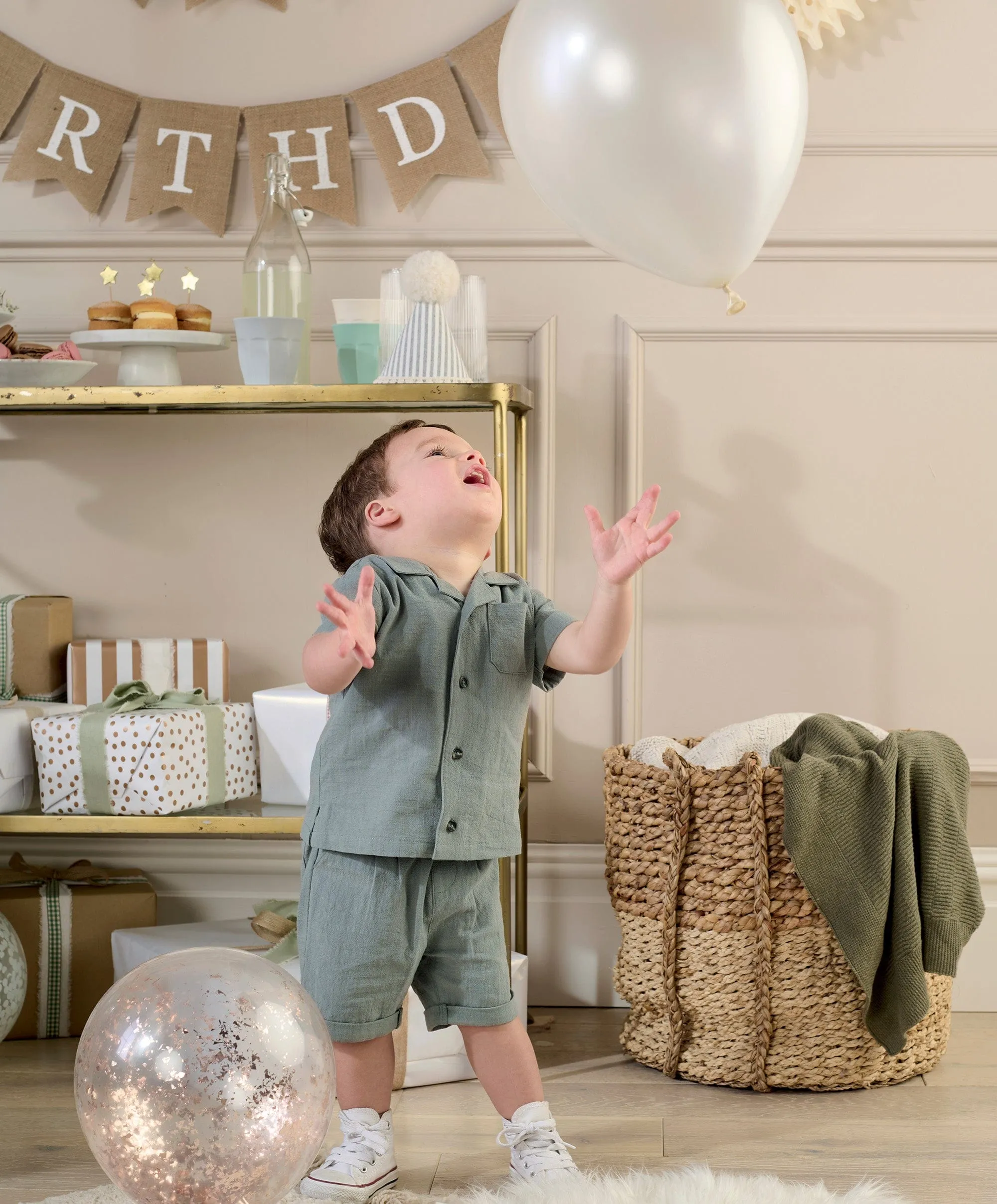 Shirt und Shorts Outfit-Set - Grün Babykids Mamas & Papas