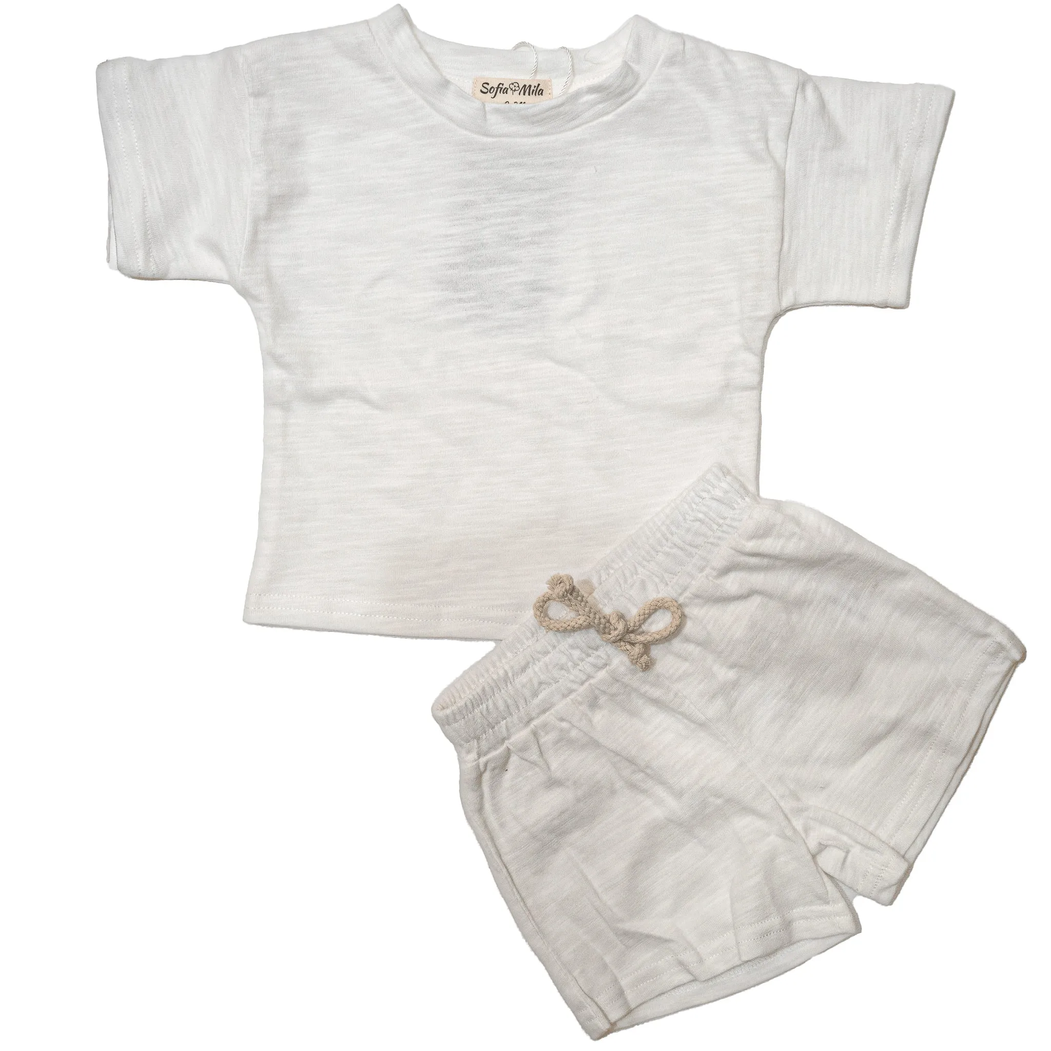 Gestreiftes Shirt & Shorts-Set für Kinder