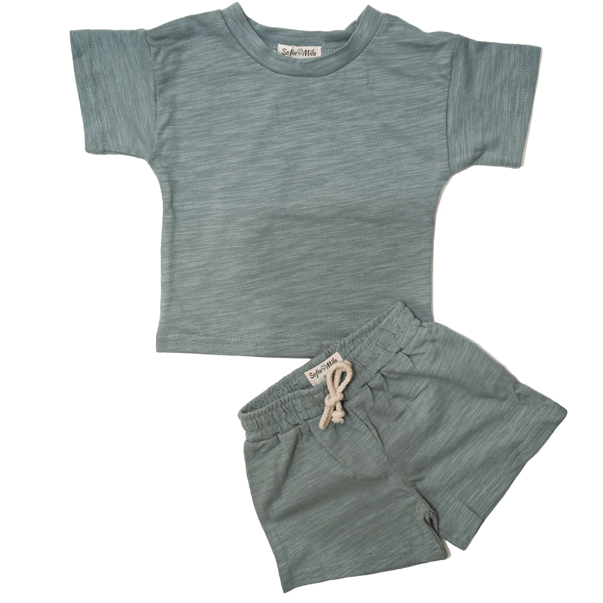 Gestreiftes Shirt & Shorts-Set für Kinder