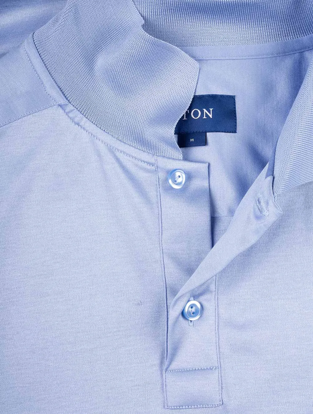 Kurzärmliges Polohemd mit 2 Knöpfen in Blau