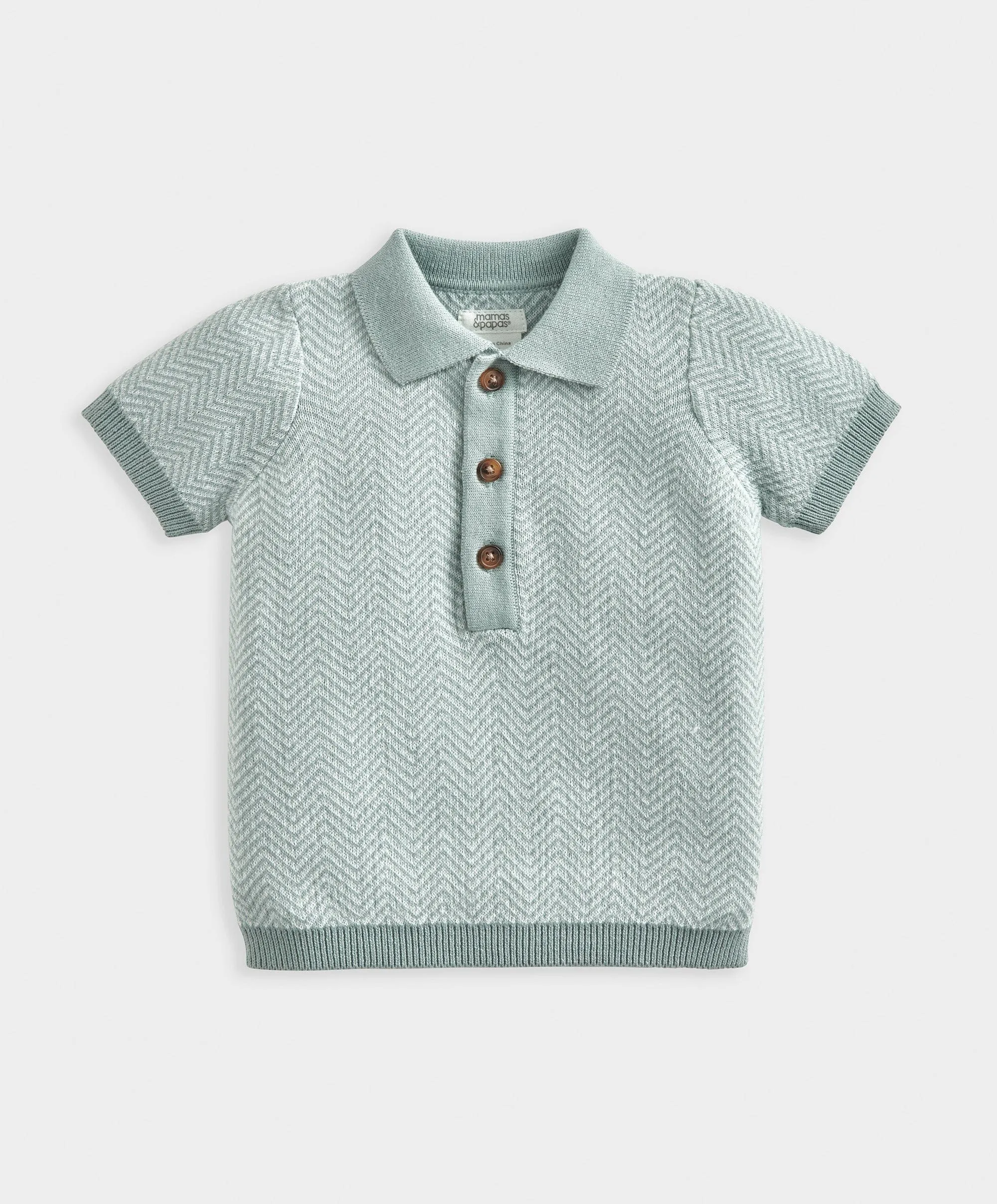 Kurzärmliges Strickpolo