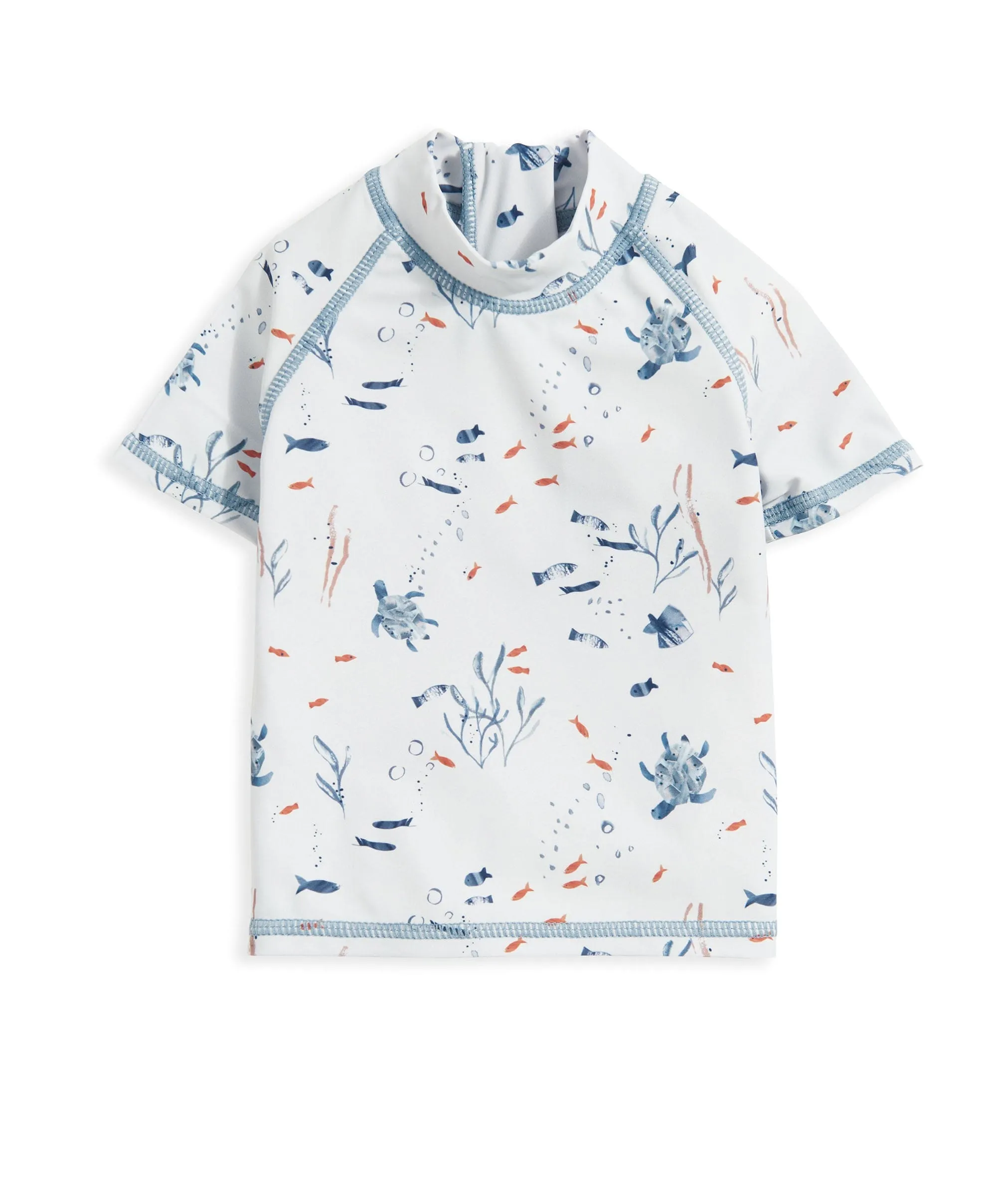 Kurzärmeliges Rashguard-Badeoberteil - Blau Babykids Mamas & Papas