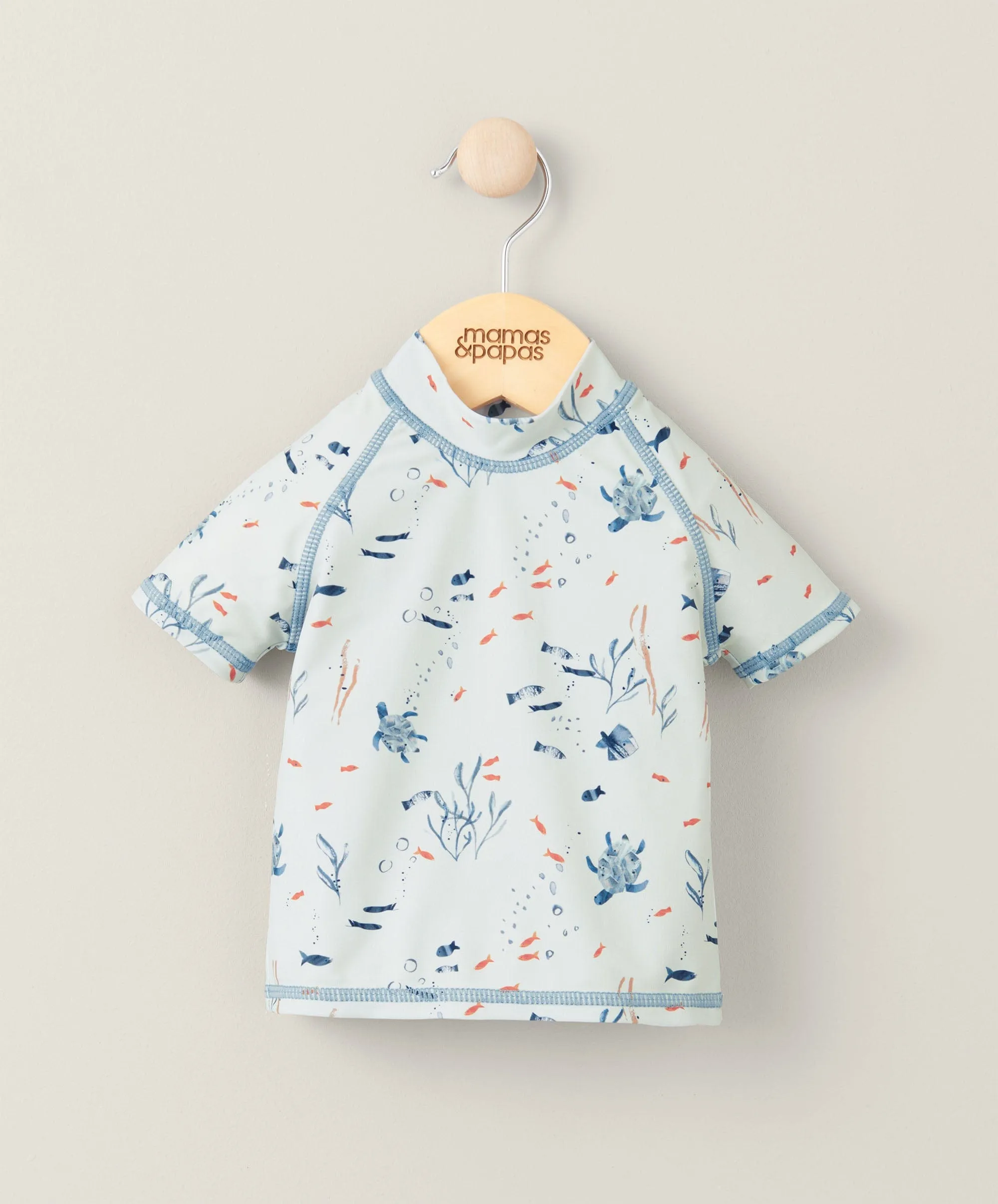 Kurzärmeliges Rashguard-Badeoberteil - Blau Babykids Mamas & Papas