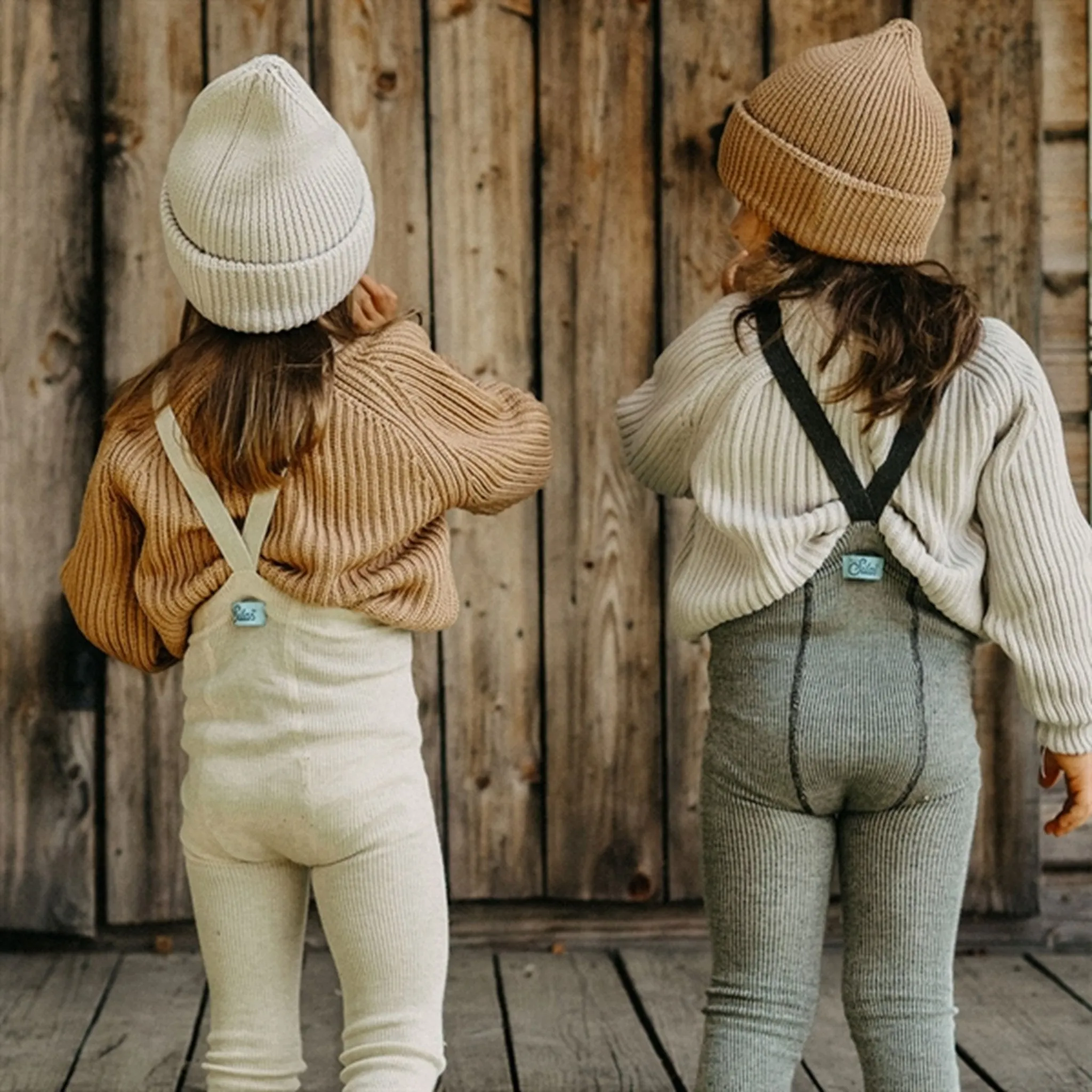 Silly Silas Wollige fußlose Strumpfhosen mit Hosenträgern Creme Mischung Babykids_Silly-Silas