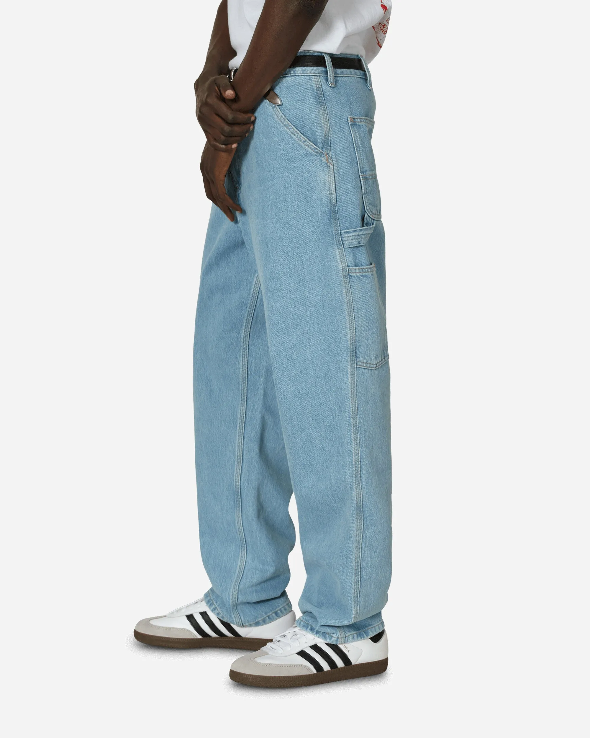 Single-Knie-Hose Blau (Heavy Stone Gebleicht)